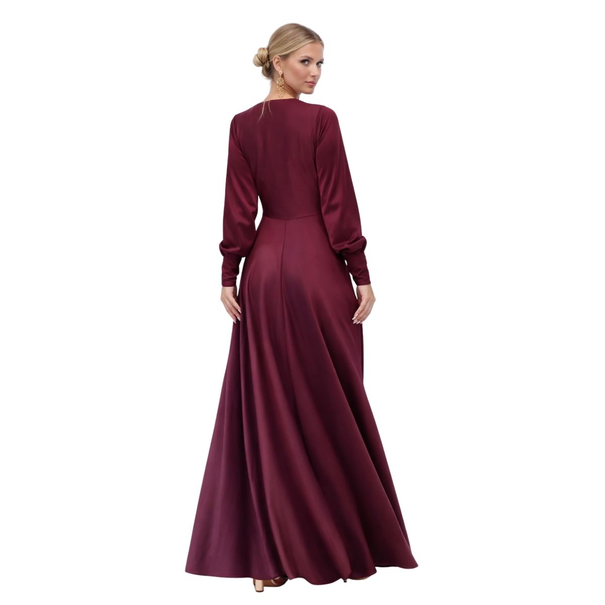 SCARLETT - Vestido Santa Catalina Largo de Fiesta con Mangas Scarlett
