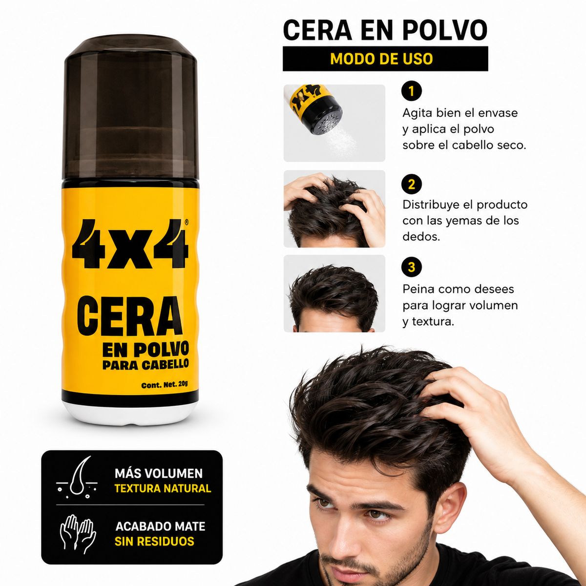 IDEAL - Cera En Polvo Para Cabello Apariencia Elegante
