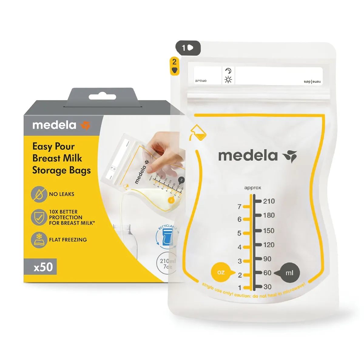 MEDELA - Bolsas Recolectoras Medela Lactancia Leche Materna 50unid