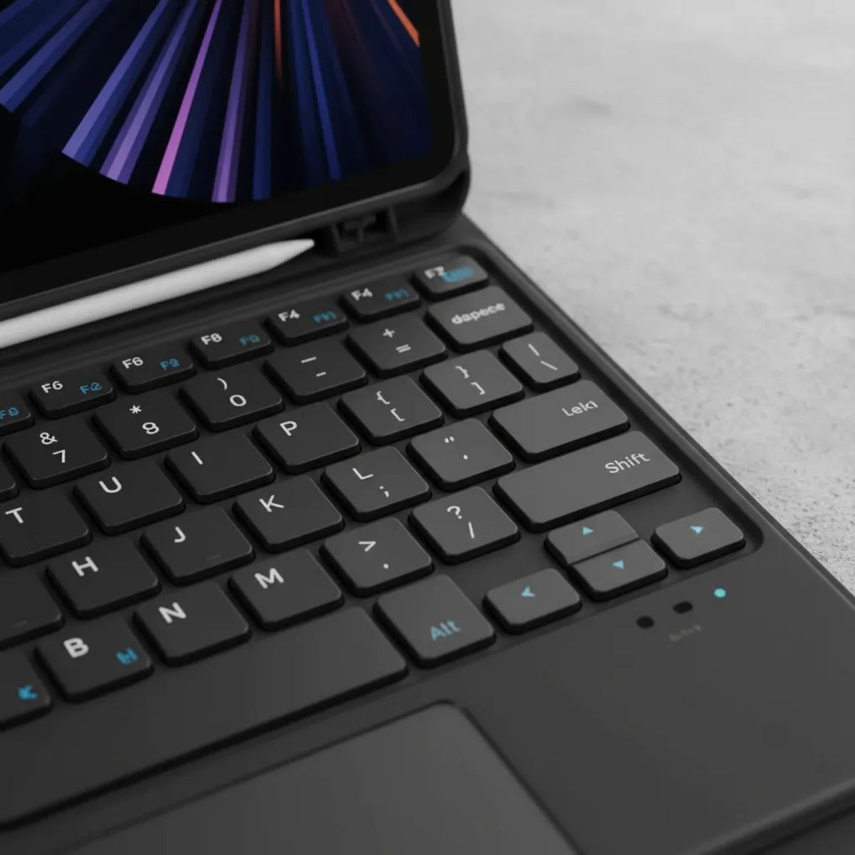 GENERICO - FORRO ESTUCHE TECLADO TRACK PAD PARA SAMSUNG S10 FES9 FE+ PAPER LIKE NEGRO