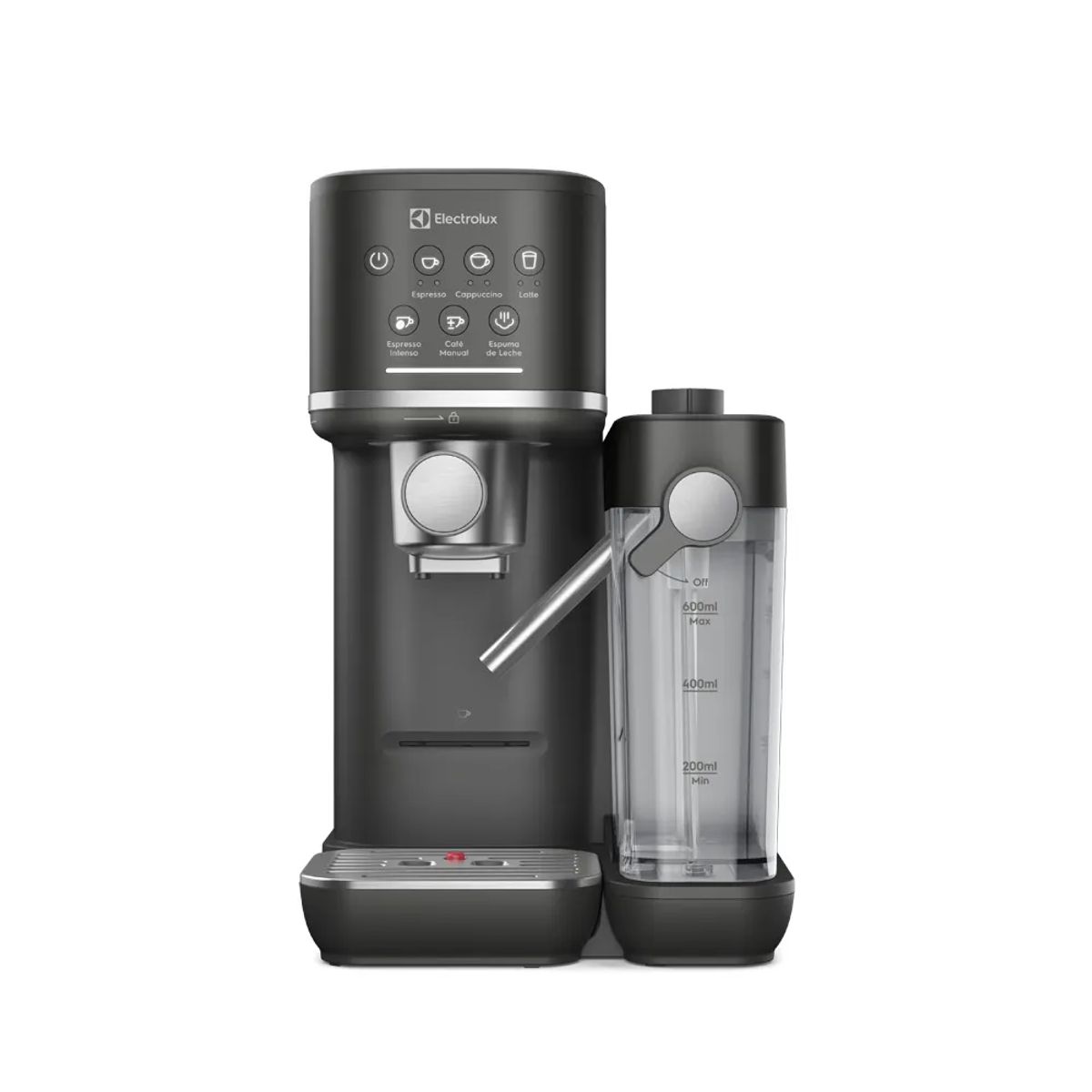 ELECTROLUX - Cafetera Espresso Electrolux 1,2L Cápsula y Vaporizador de Leche Negro ECM70