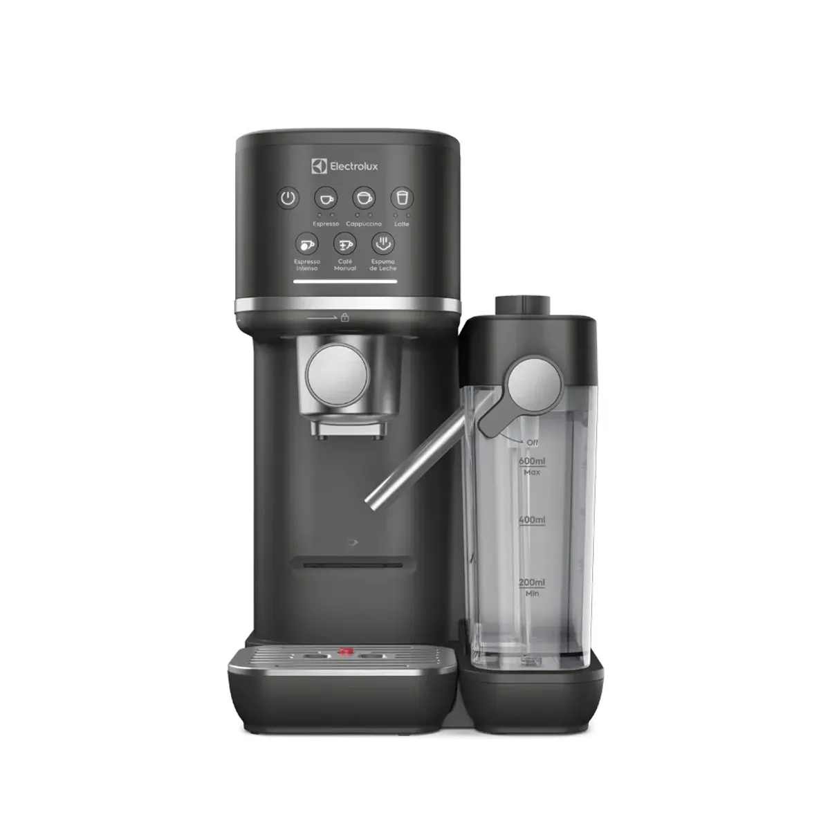 ELECTROLUX - Cafetera Espresso Electrolux 1,2L Cápsula y Vaporizador de Leche Negro ECM70