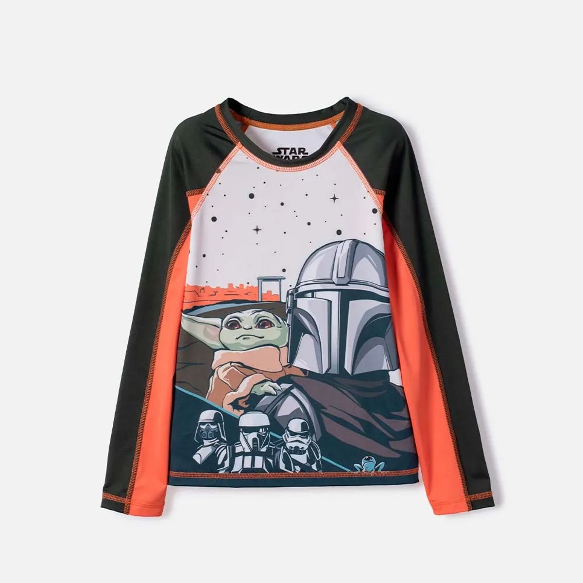 STAR WARS - Camiseta de baño de Mandalorian multicolor para niño