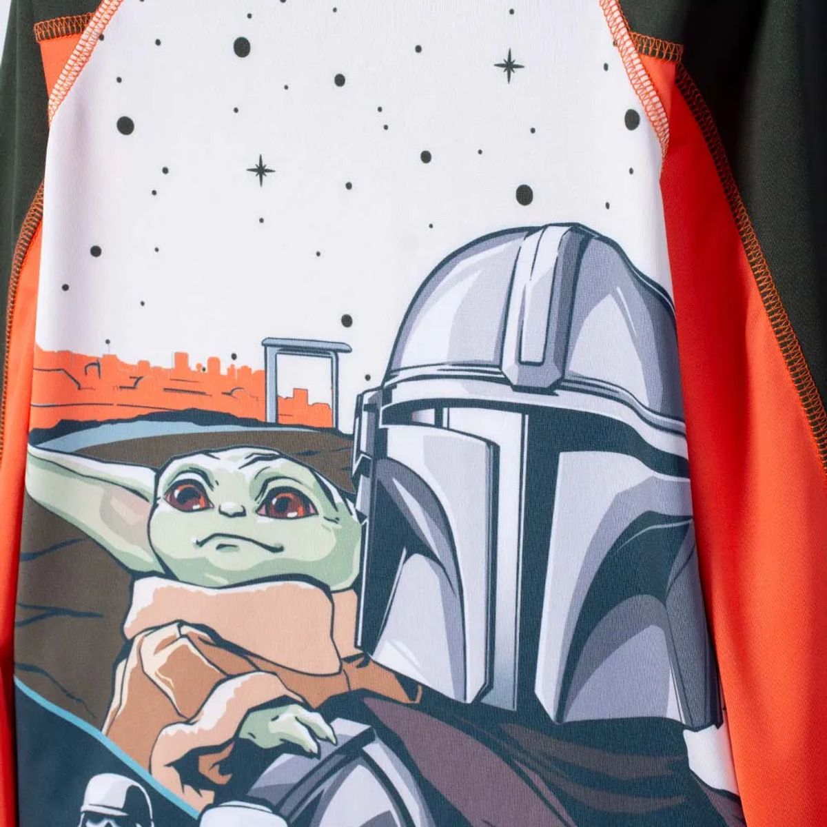 STAR WARS - Camiseta de baño de Mandalorian multicolor para niño