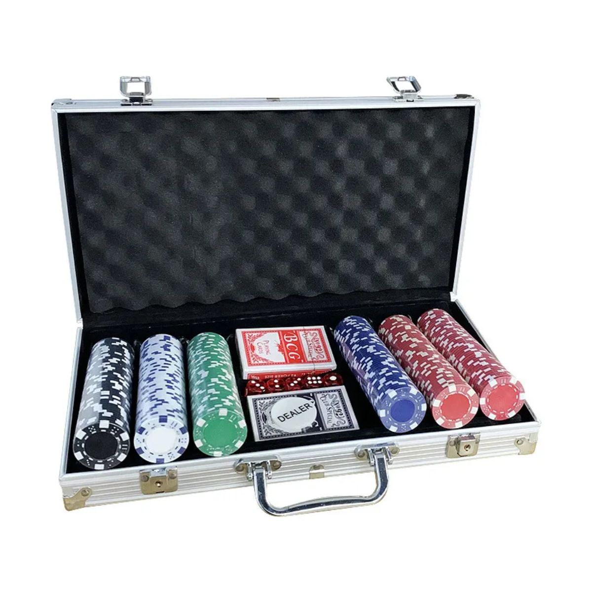 GENERICO - Set De Póker Profesional 300 Fichas Tipo Casino Con Maletín De Aluminio