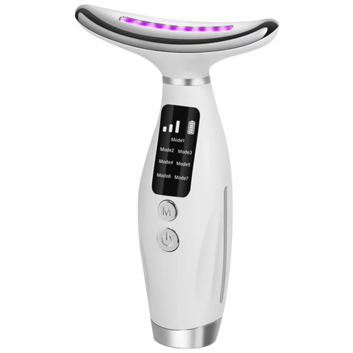 GENERICO - Masajeador Facial 7 En 1 Calor 45°C Reafirma Rostro Cuello Antiedad Arrugas Piel Firme Cuidado Hogar