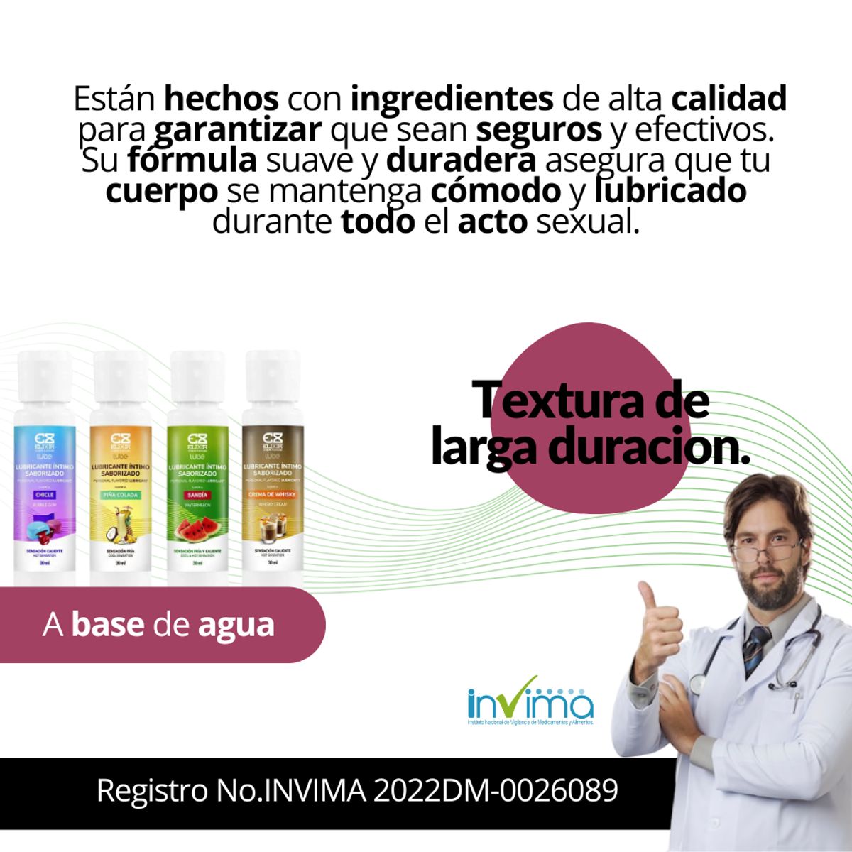 ELIXIR - Lubricante Caliente Elixir Saborizado x30 ML Alta Calidad