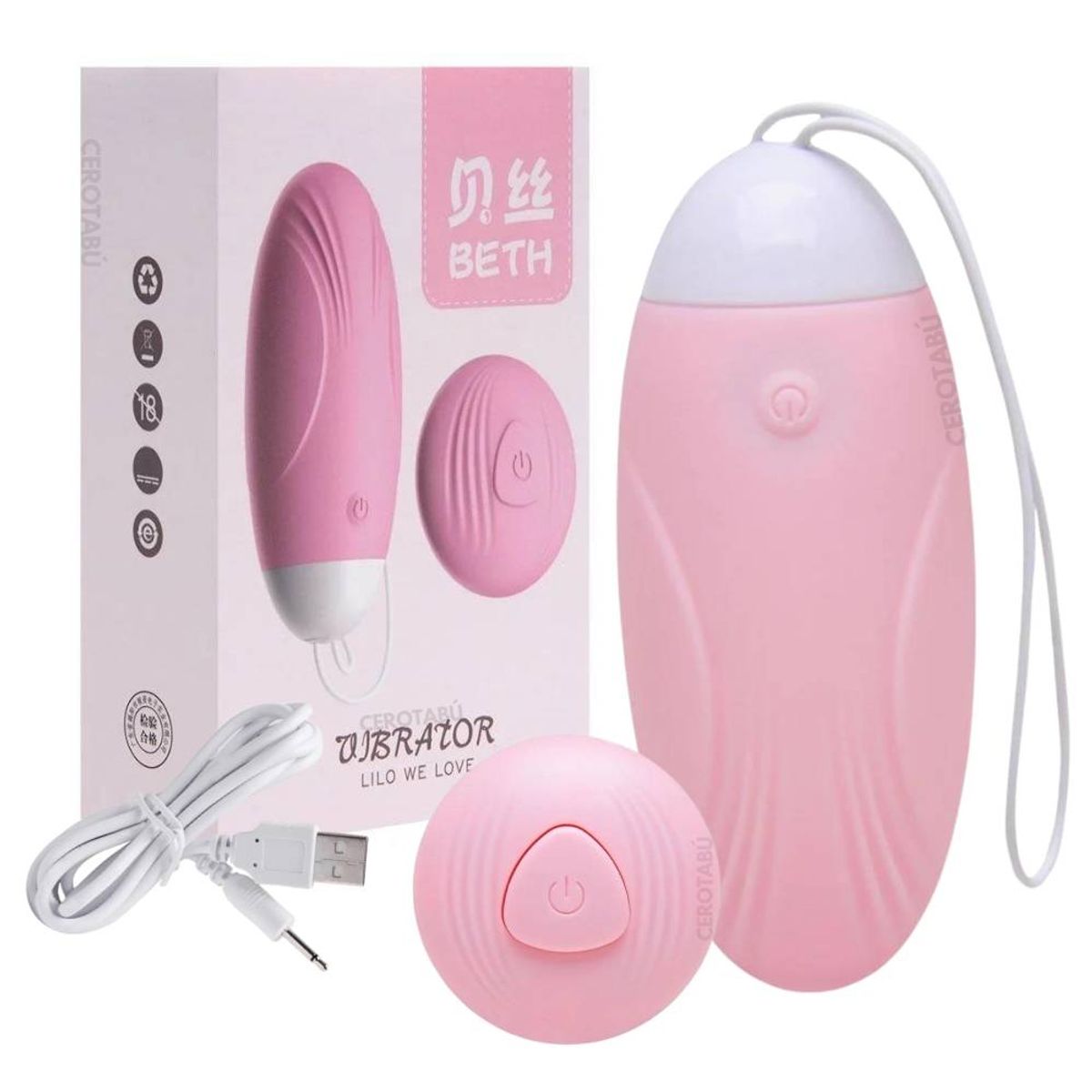 LILO - Huevo Vibrador Consolador A Control Con Textura