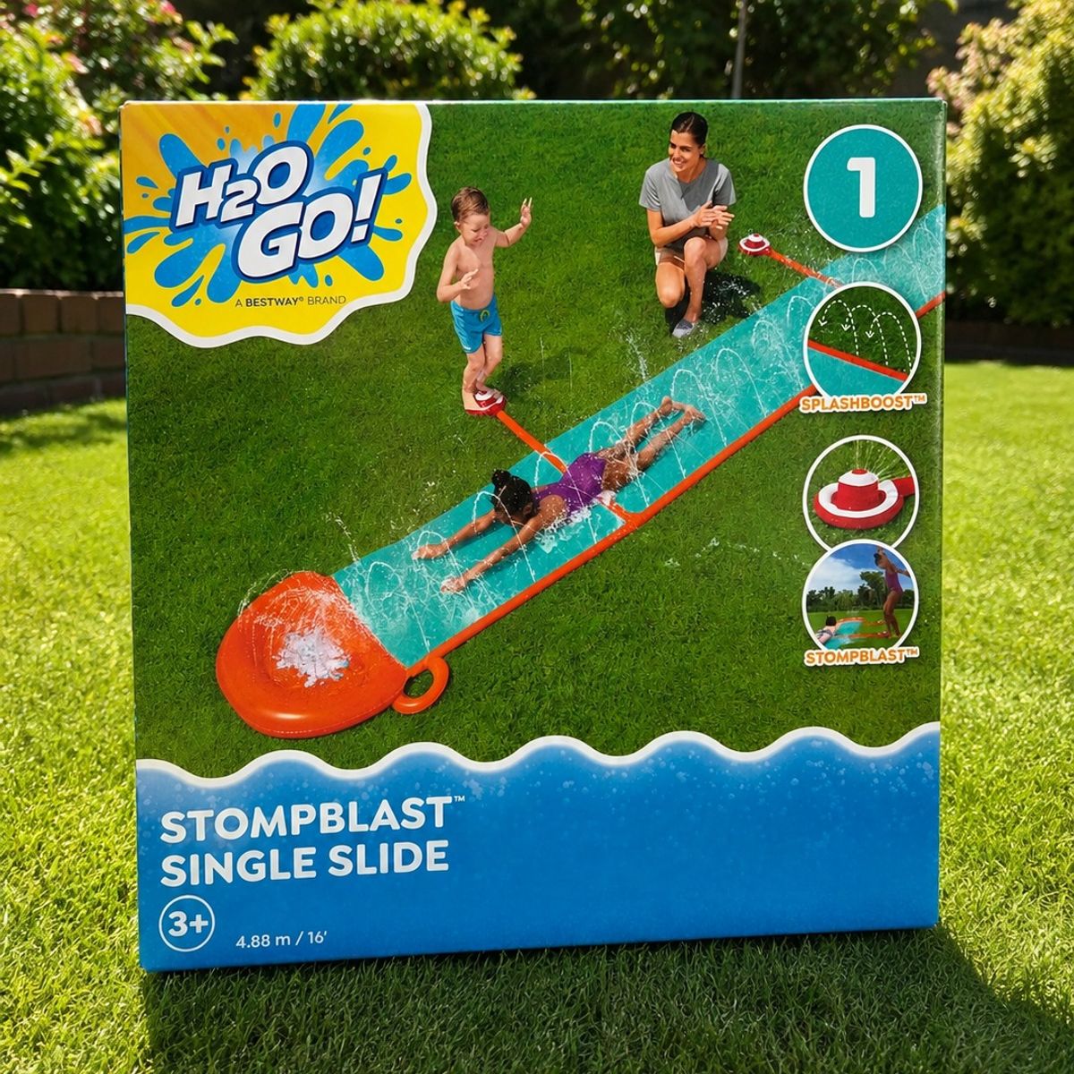 INFANTILES CAJUROMIX - Deslizador De Agua Infantil Bestway H2o Go Stompblast 4.88m