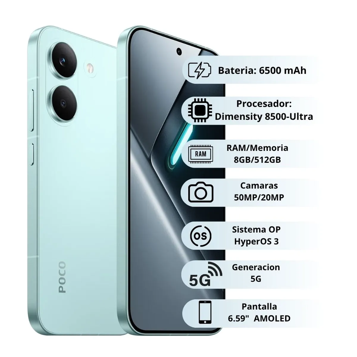 XIAOMI - Celular Xiaomi POCO X8 Pro 5G 512GB8GB - Azul