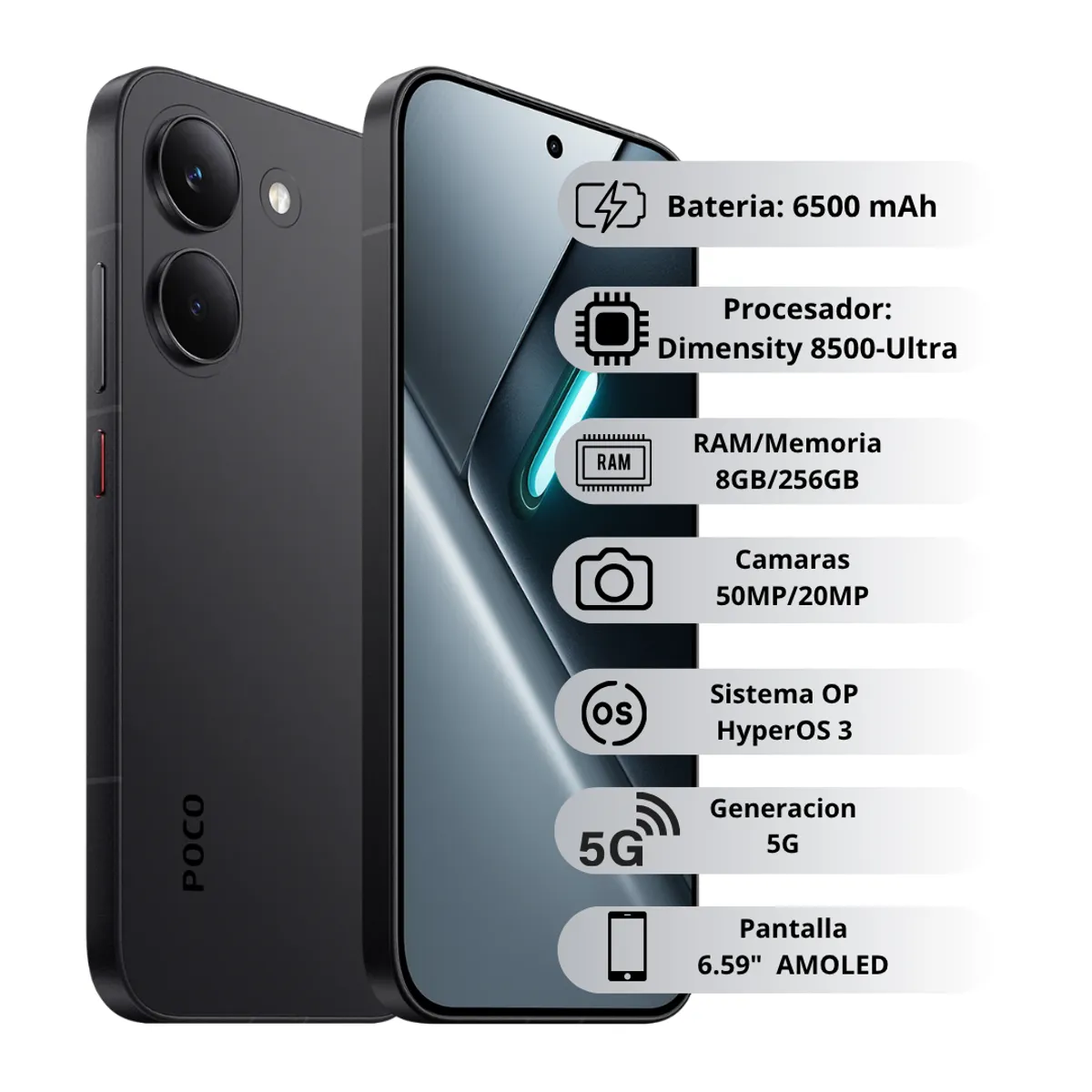 XIAOMI - Celular Xiaomi POCO X8 Pro 5G 256GB8GB - Negro