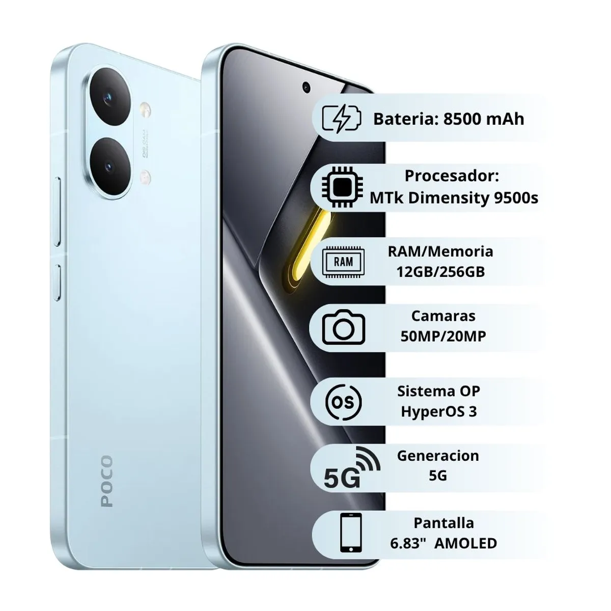 XIAOMI - Celular Xiaomi POCO X8 PRO MAX 5G 256GB12GB - Azul