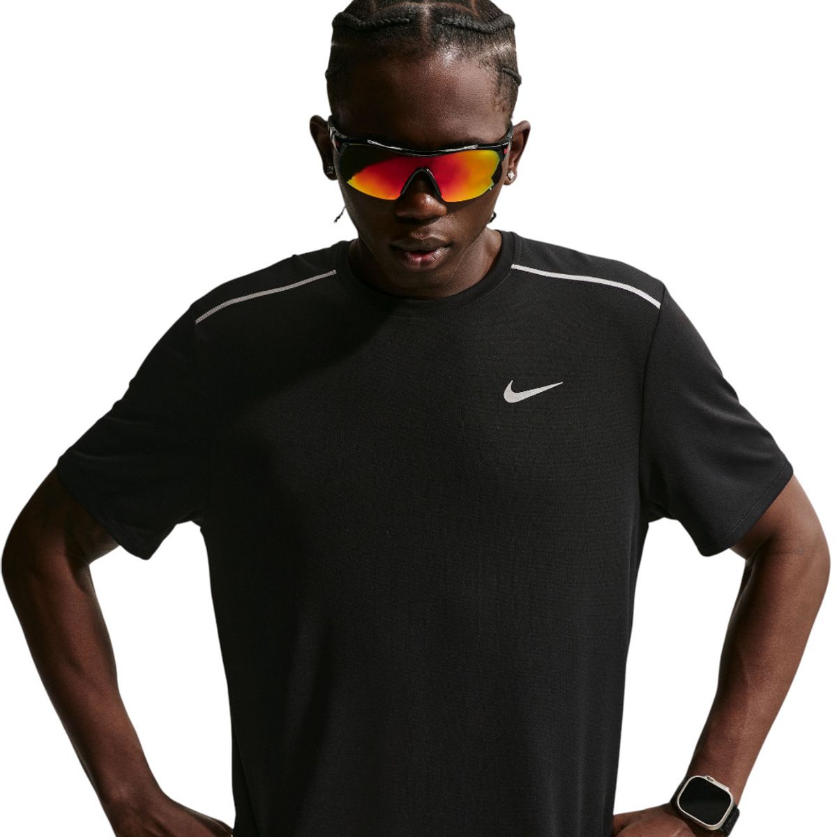 NIKE - Camiseta Nike Df Uv Miler Ss Hombre-Negro