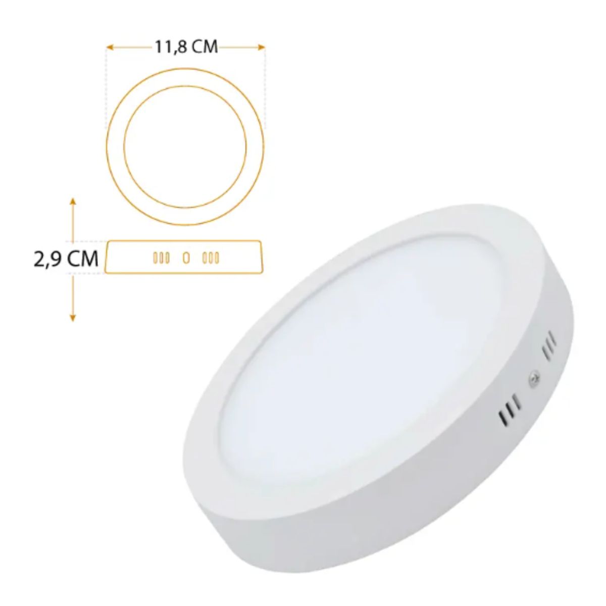 MERCURY - Panel Led Redondo Sobreponer 6W Luz Blanco