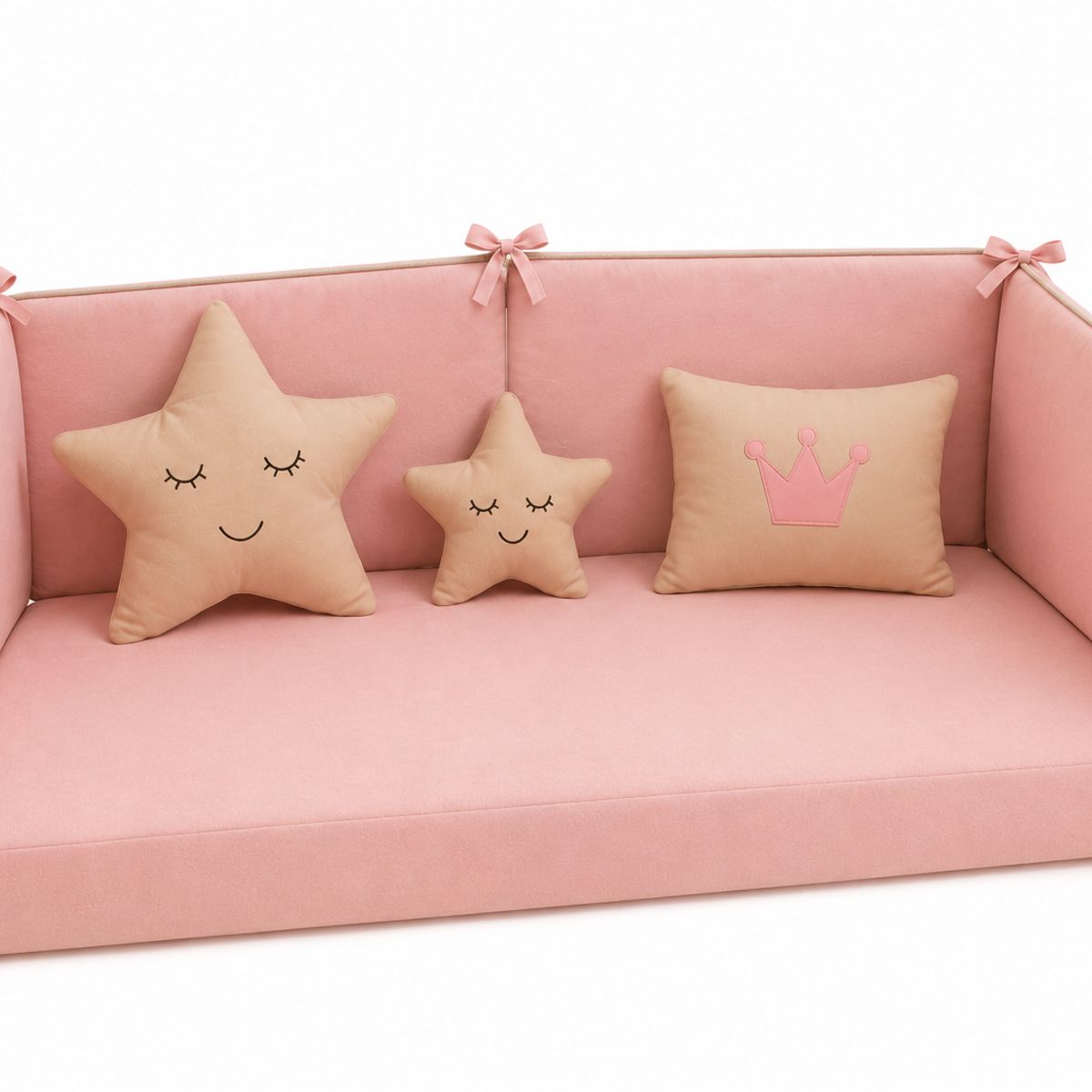 GENERICO - Kit Lencería para Cama Cuna Bebé Rosa