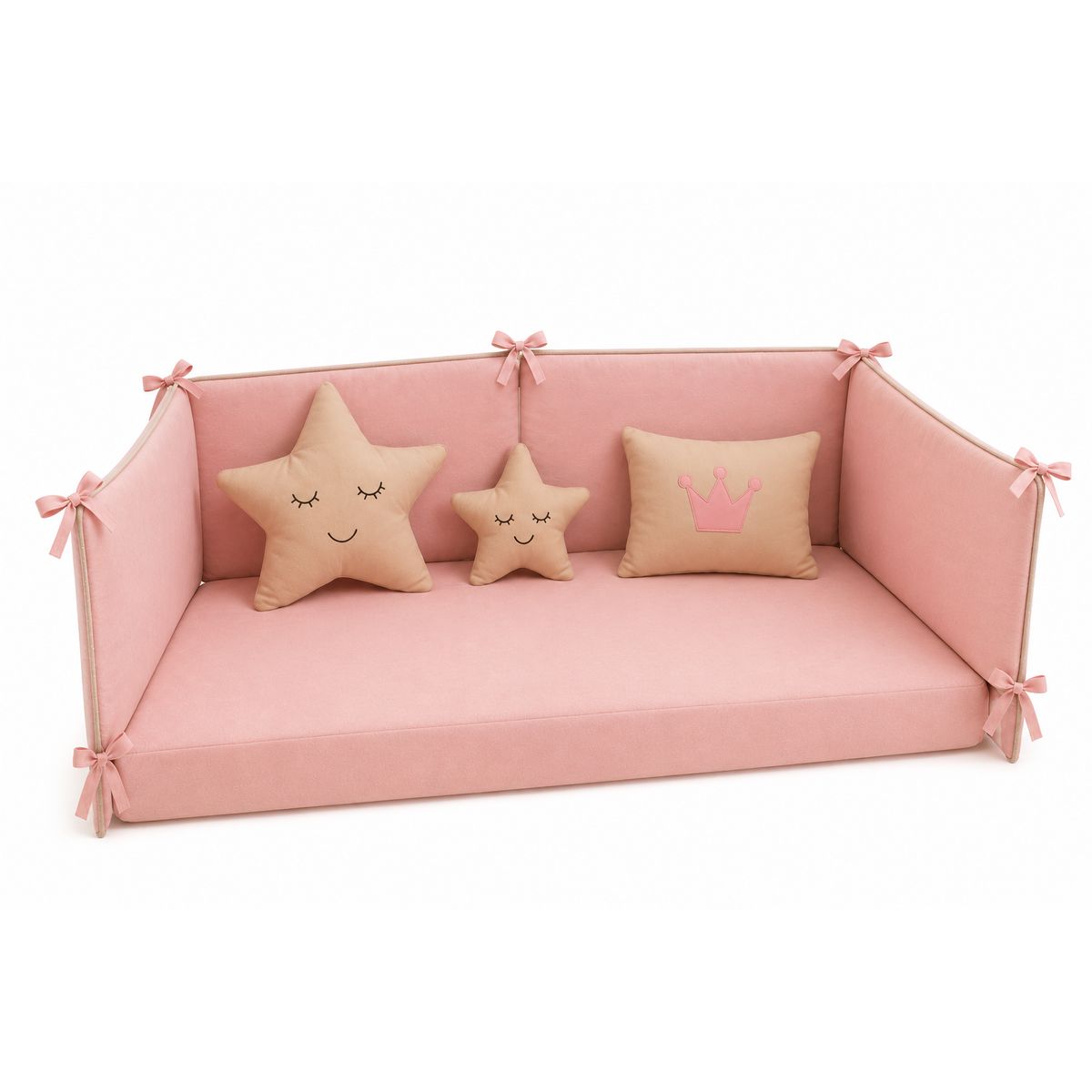 GENERICO - Kit Lencería para Cama Cuna Bebé Rosa