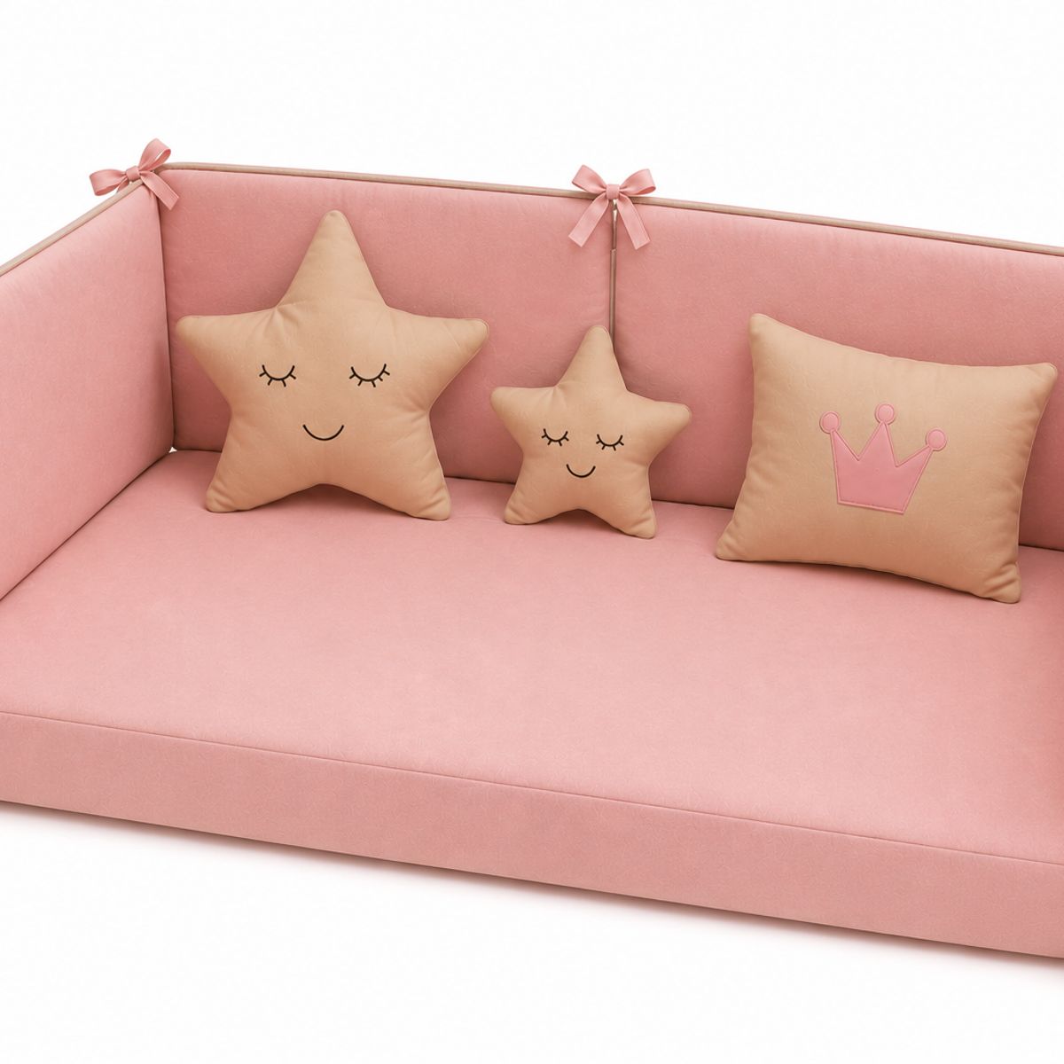 GENERICO - Kit Lencería para Cama Cuna Bebé Rosa