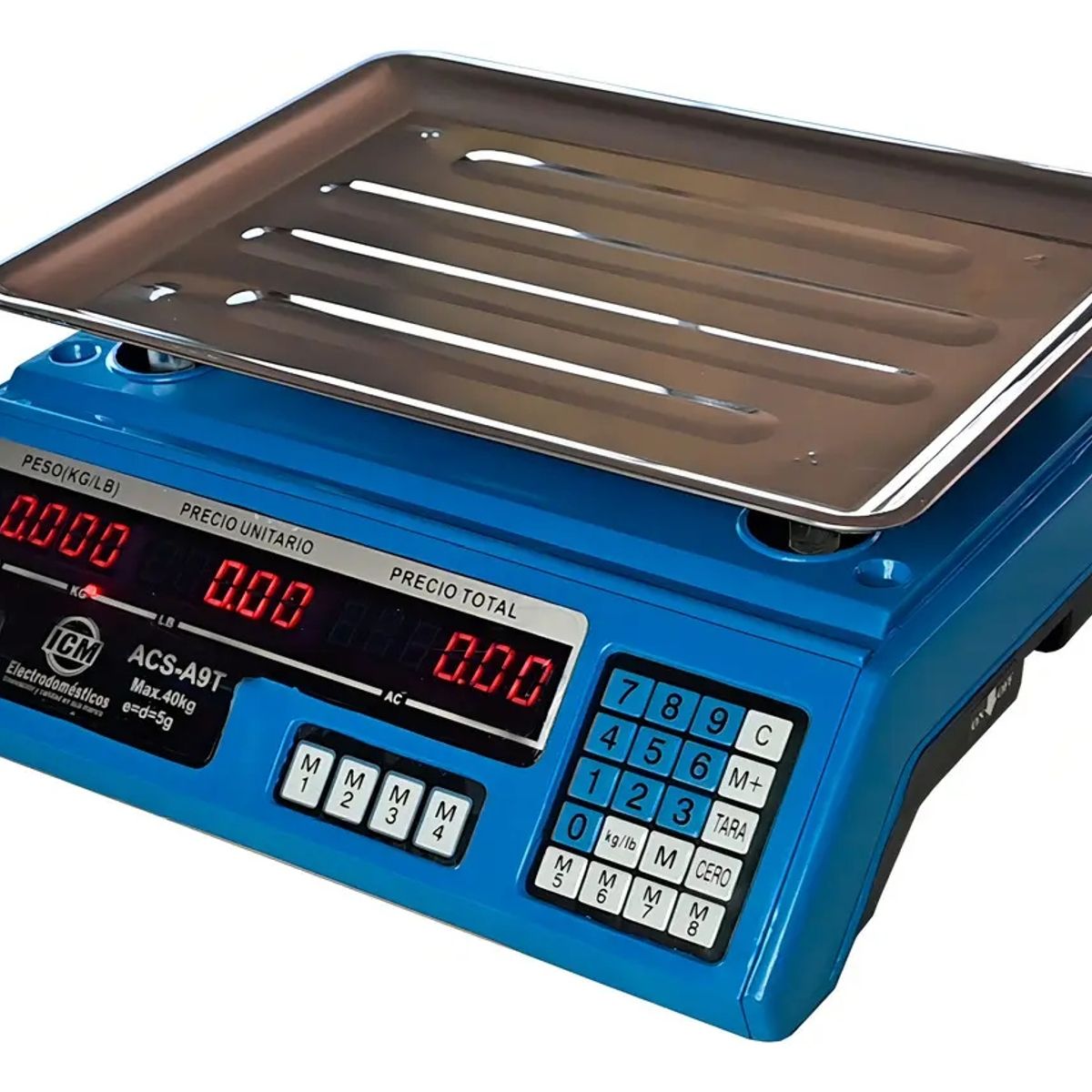 ICM - Balanza Digital ICM ACS-A9T 40 Kg Báscula Comercial Pantalla LCD