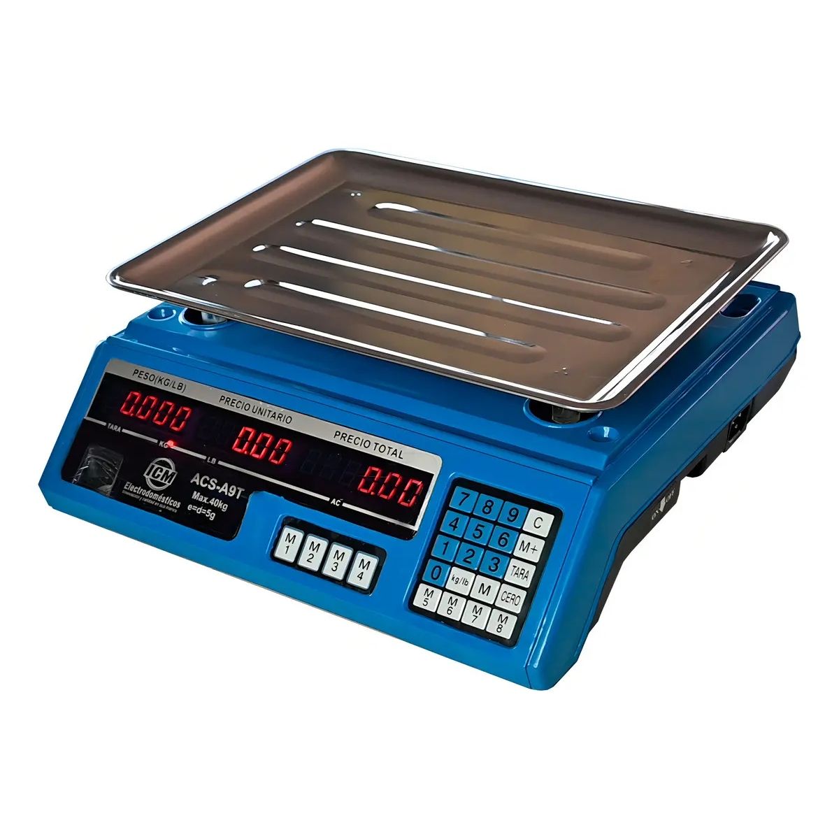ICM - Balanza Digital ICM ACS-A9T 40 Kg Báscula Comercial Pantalla LCD
