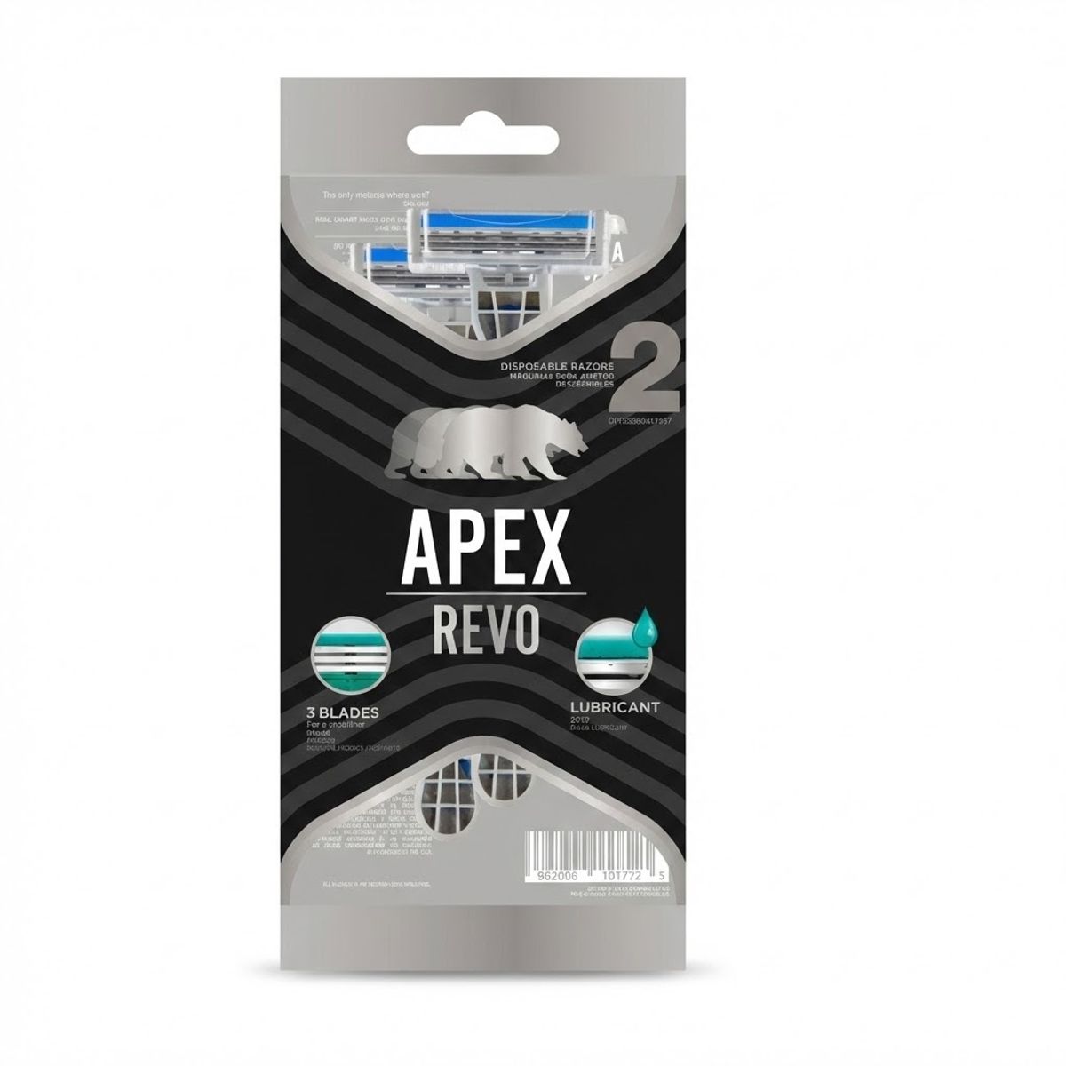 APEX - Cuchilla de Afeitar Desechable 3 Hojas Hombre X 2 und Unidades - Apex
