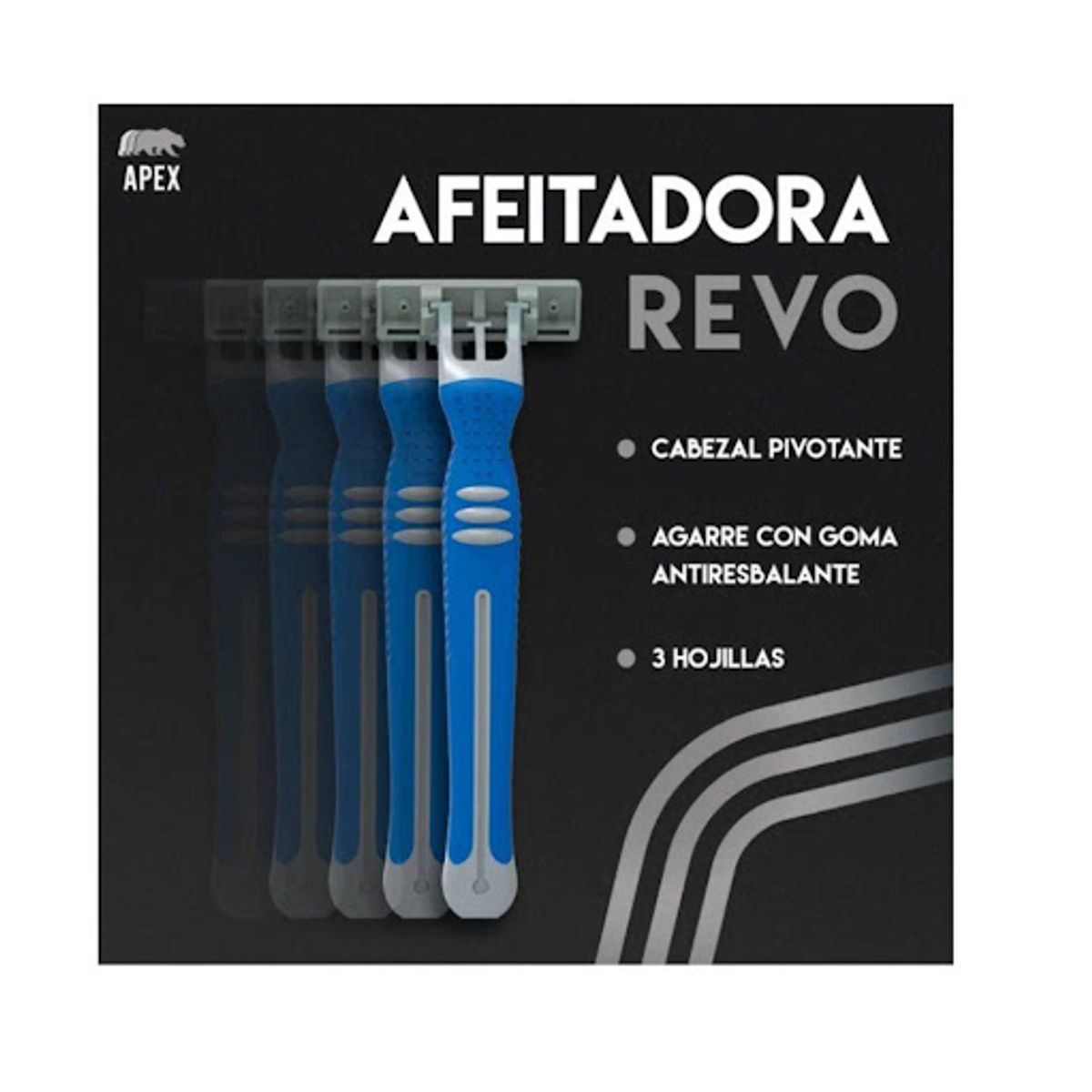 APEX - Cuchilla de Afeitar Desechable 3 Hojas Hombre X 2 und Unidades - Apex