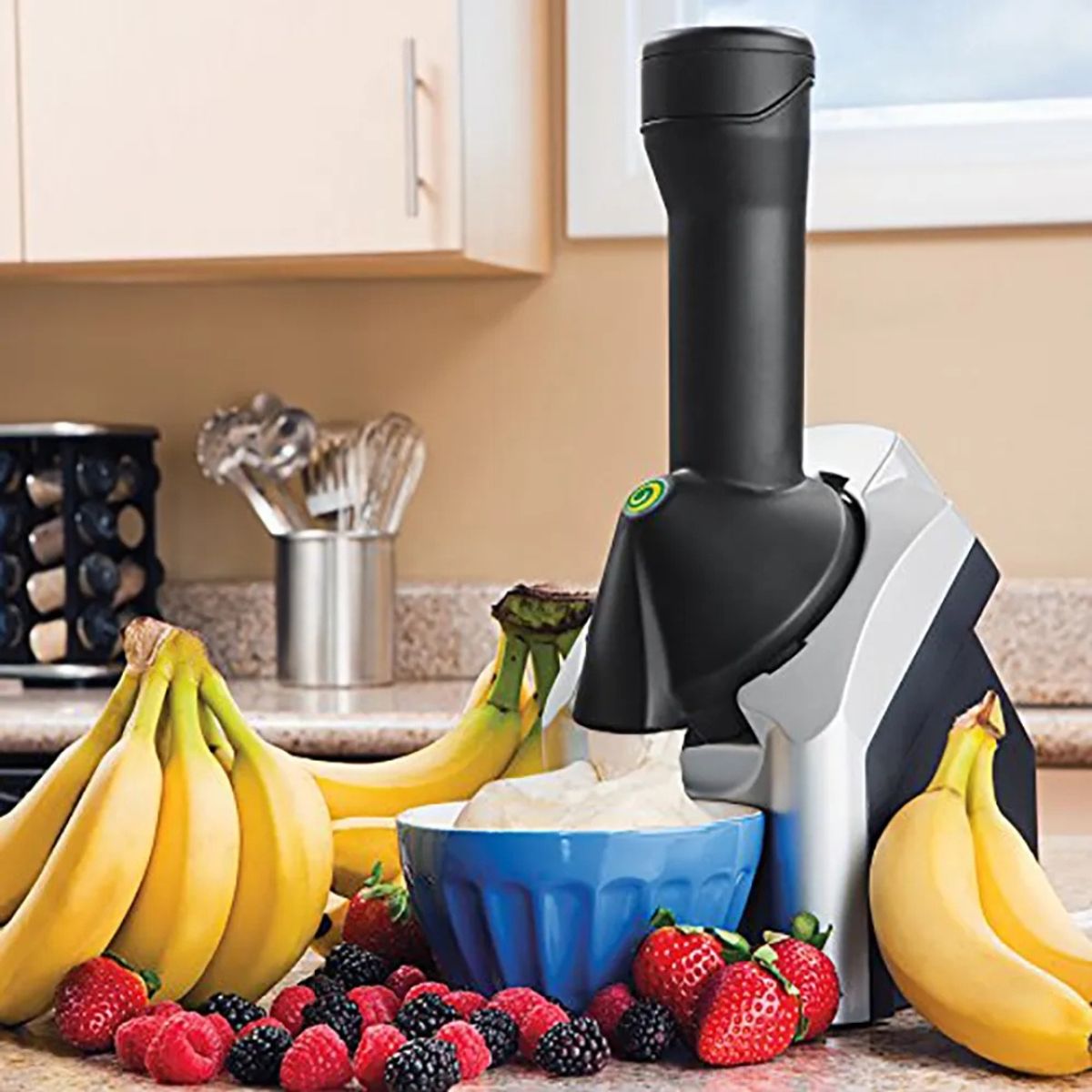 GENERICO - Máquina Eléctrica Helado Suave y Sorbetes  Heladera Automática De Fruta 15x35x16cm Hogar
