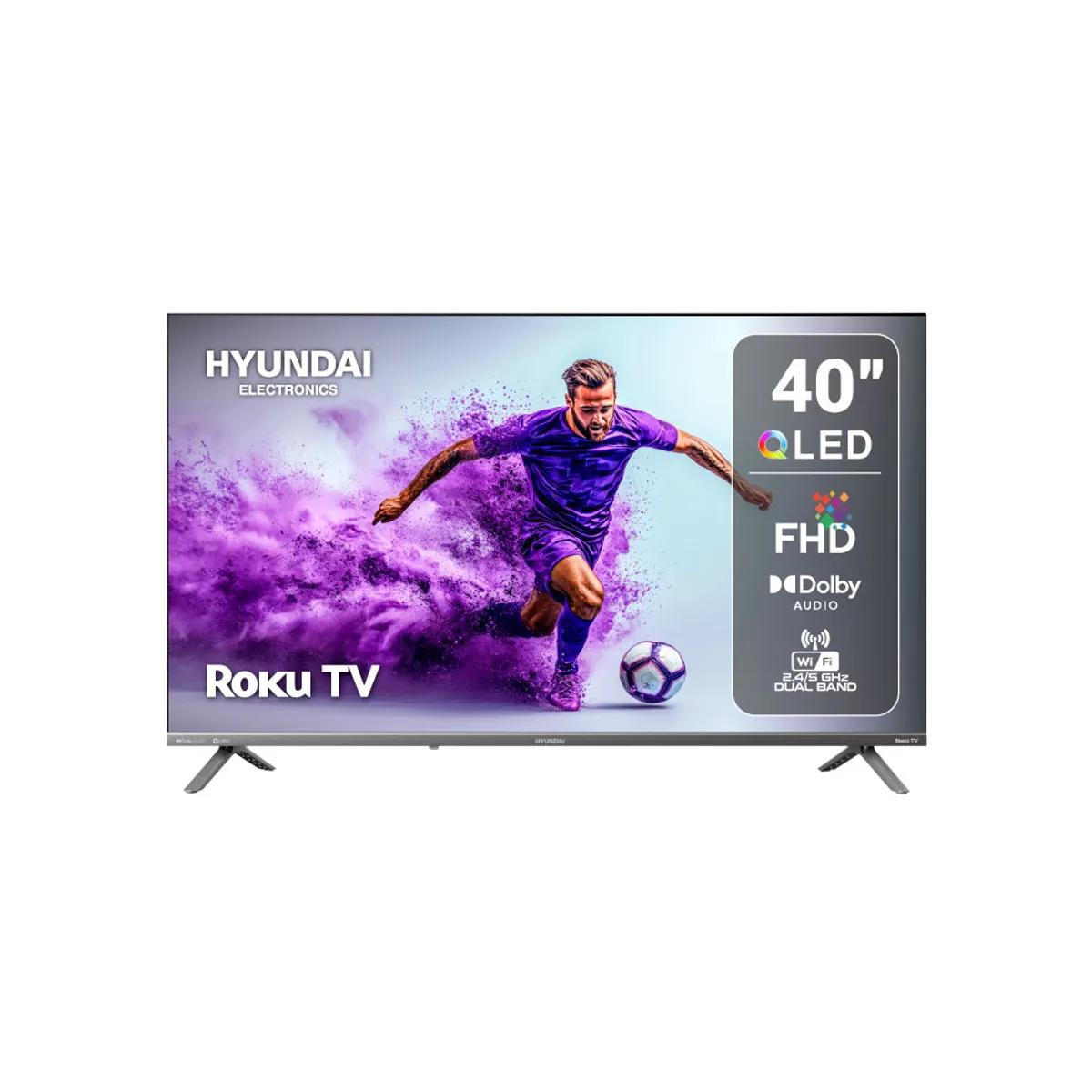 HYUNDAI - Televisor Smart Tv Hyundai 40 pulgadas QLED Con Roku Integrado HYLED4028QR
