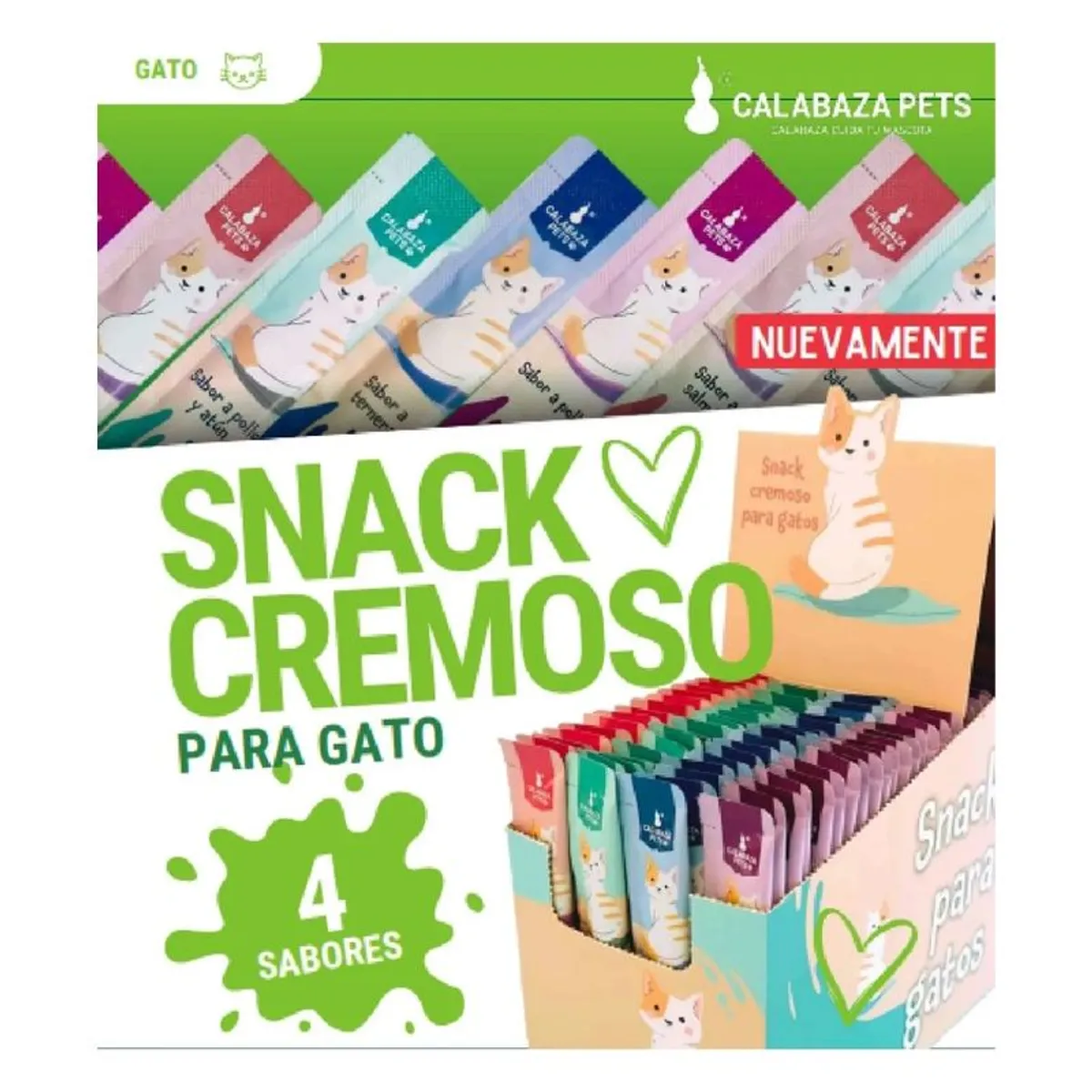 PETS - Snack Cremoso Gato X 100 Und Calabaza Pets