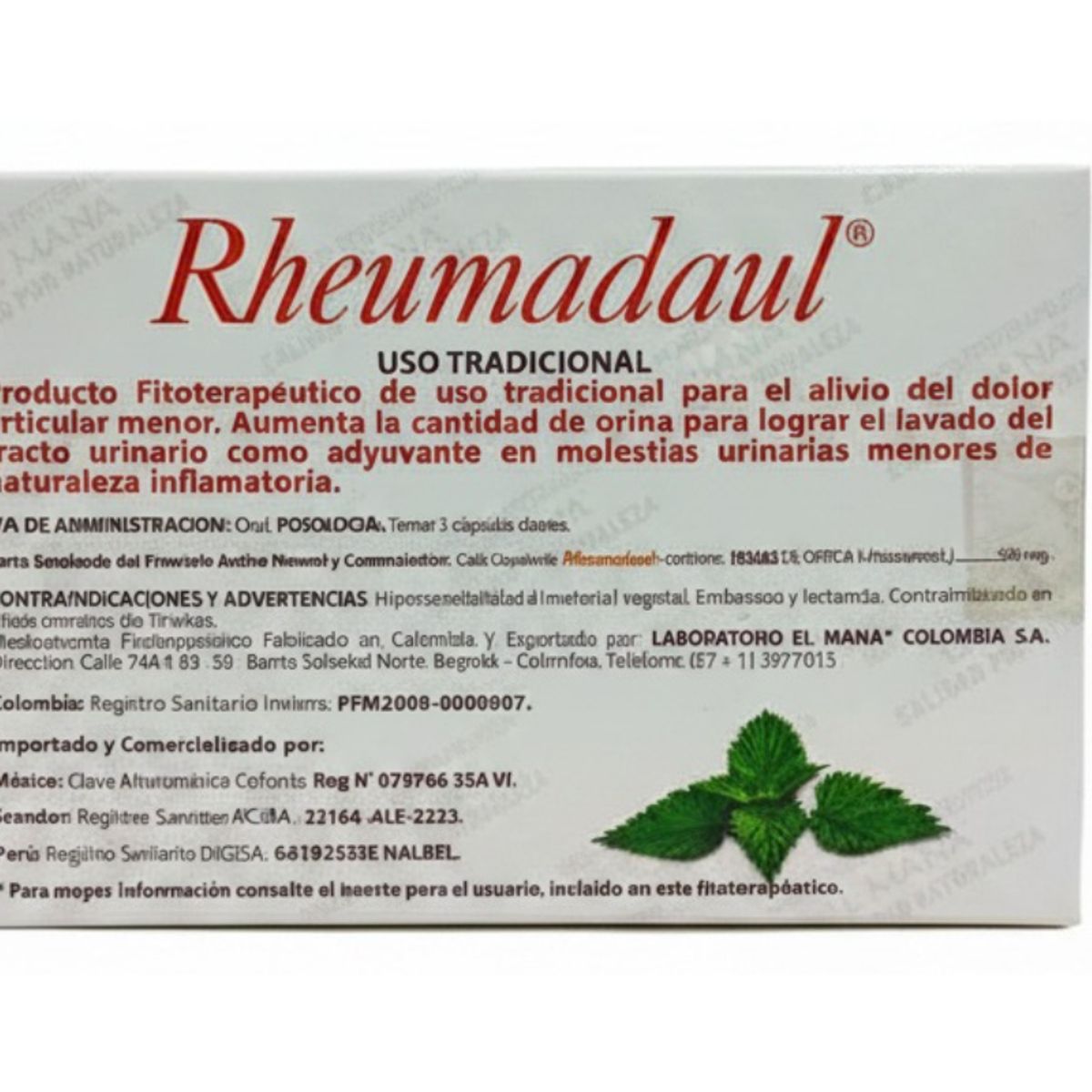 NATURAL FRESHLY - SUPLEMENTO CON ORTIGA X 20 CAPSULAS/ RHEUMADAUL