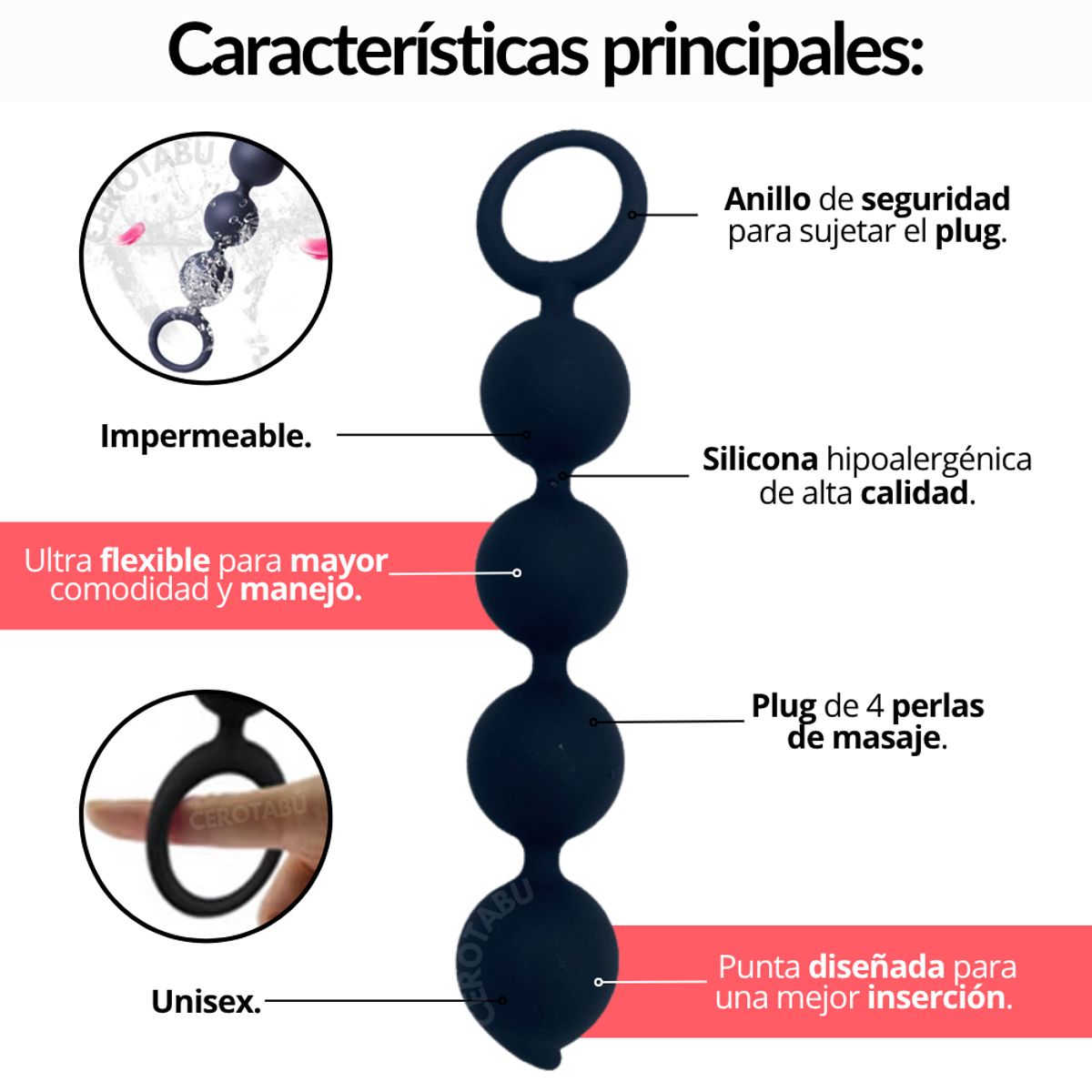 GENERICO - Bolas Chinas Anales Dilatador Anal En Silicona