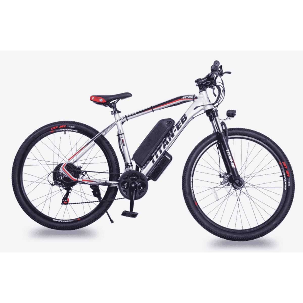 GENERICO - Bicicleta Eléctrica MTB Todo Terreno Gris 30km Litio Rin 29