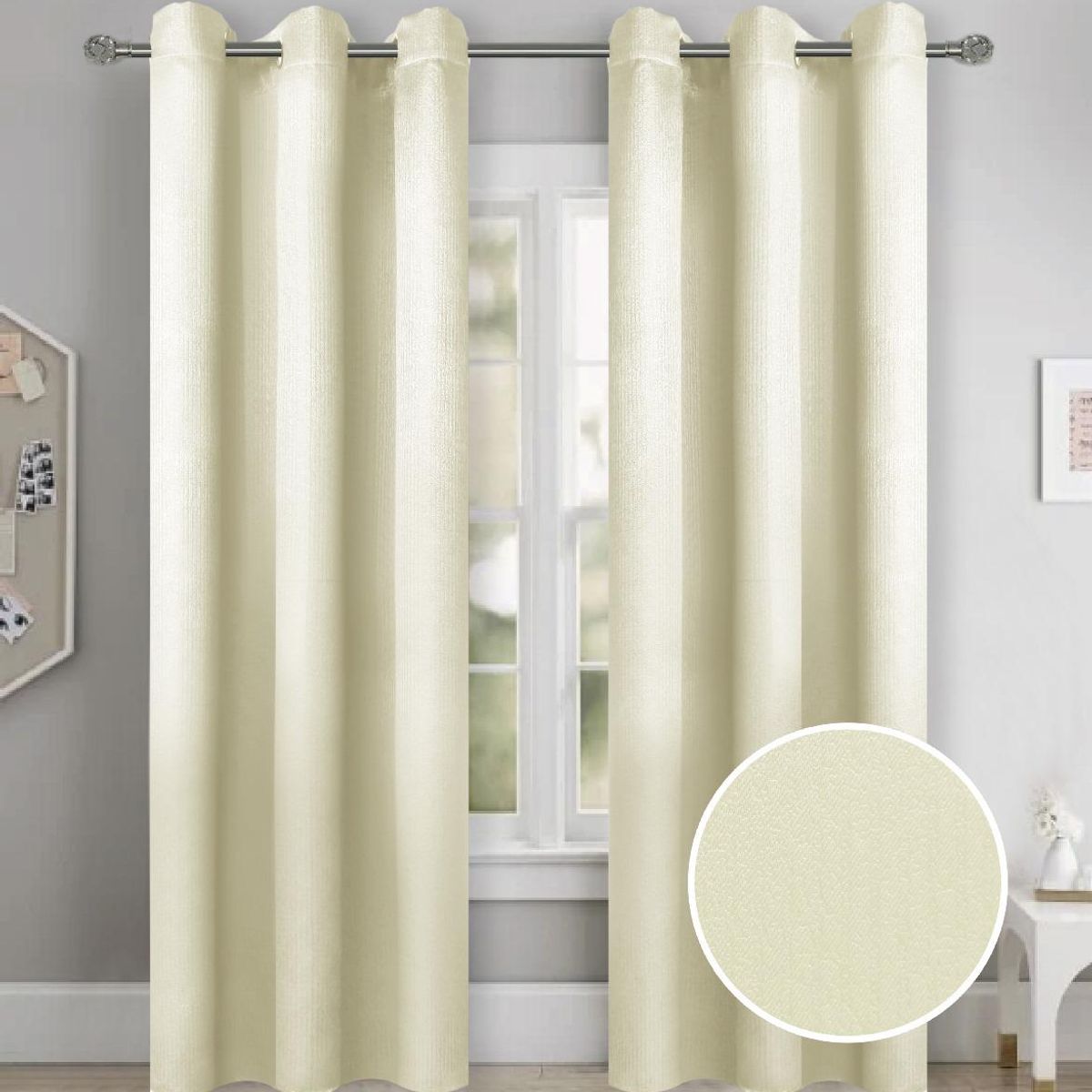 GENERICO - Cortina Blackout Premium Color Beige Claro 270x200 cm