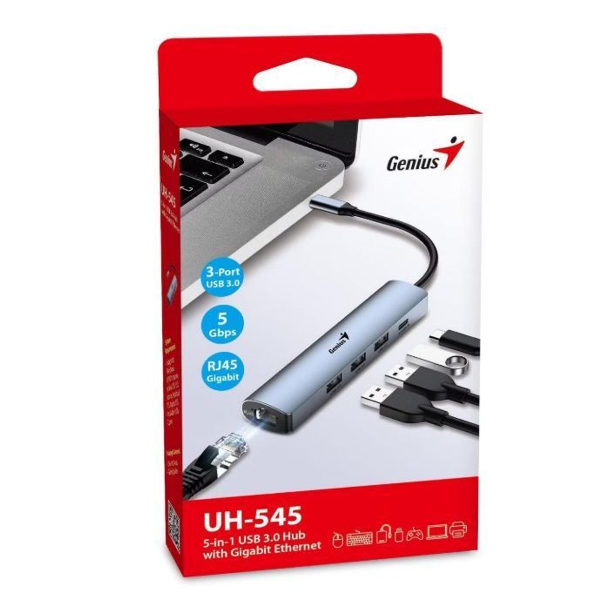 GENIUS - Hub Multipuerto Genius 5 En 1 UH-545