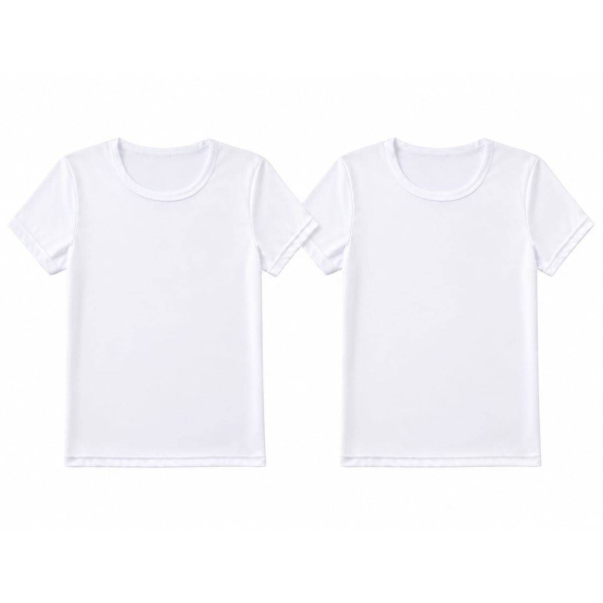GENERICO - Camiseta Blanca Niño Cuello Redondo Pack X2