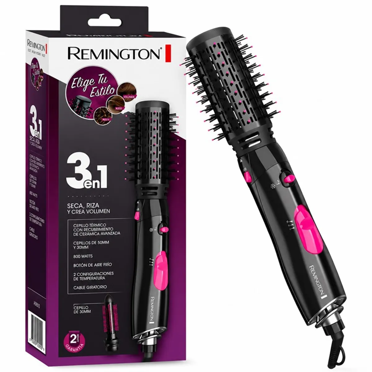 REMINGTON - Cepillo de Aire Remington 3 en 1 de 800 Watts AS7051