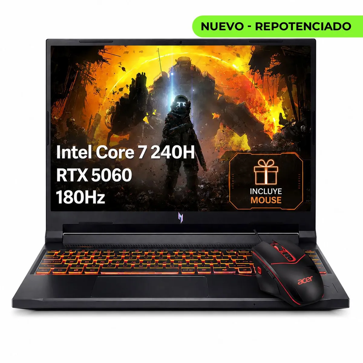 ACER - Portatil Acer Nitro V16 Core 7 240h Ram 32gb Ssd 512gb Rtx 5060 8gb