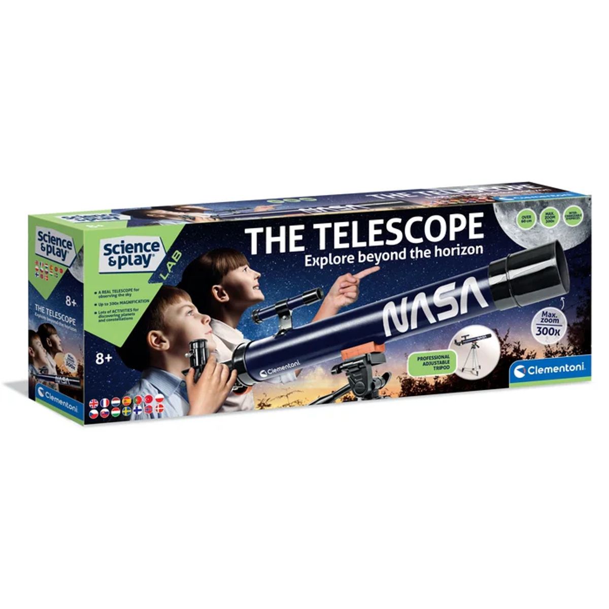 CLEMENTONI - Juego Didáctico Telescopio Astronómico Nasa Para Niños