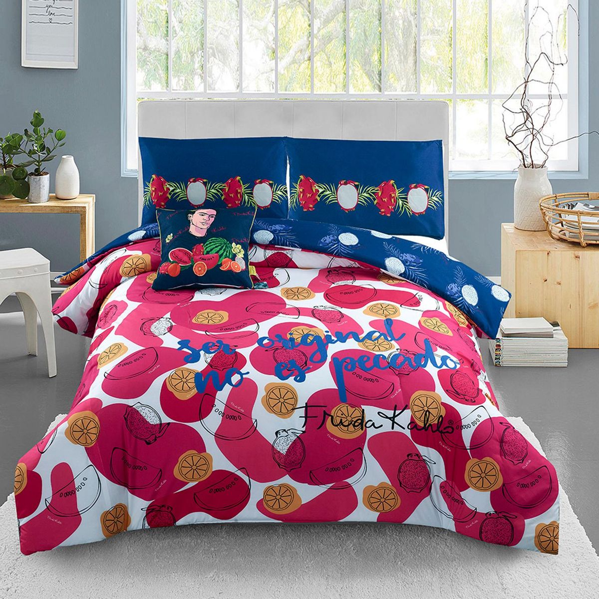 FRIDA KAHLO - Edredón Estampado de Poliéster Frida Kahlo
