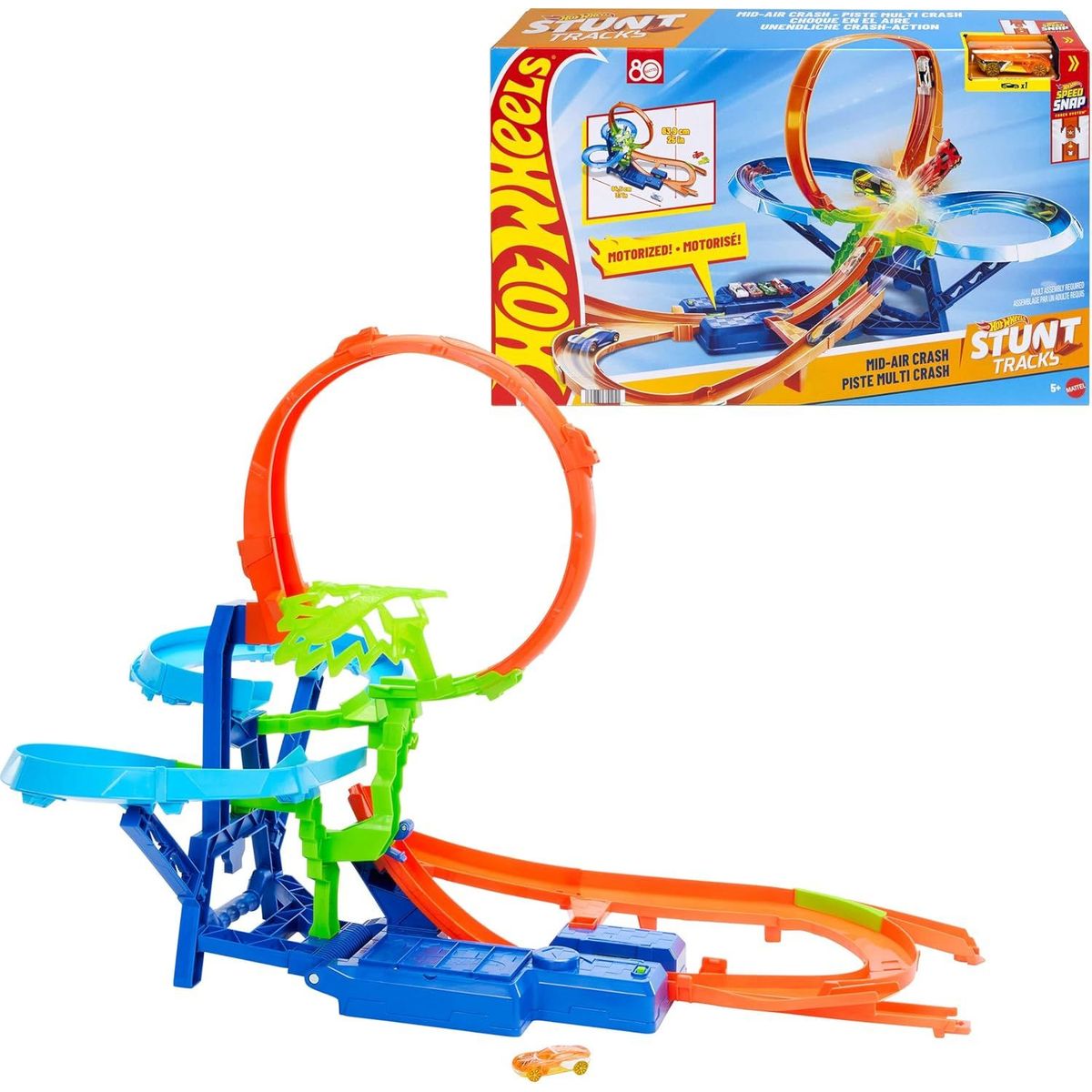HOT WHEELS - Pista Motorizada Choque Aéreo Escala 1-64 Hot Wheels