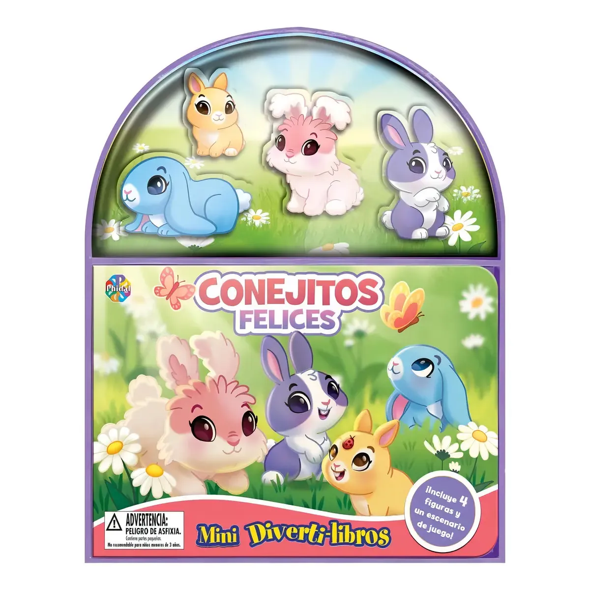 JUGANDO Y EDUCANDO - Libro Didáctico Mini Divertilibros Conejos Para Niños