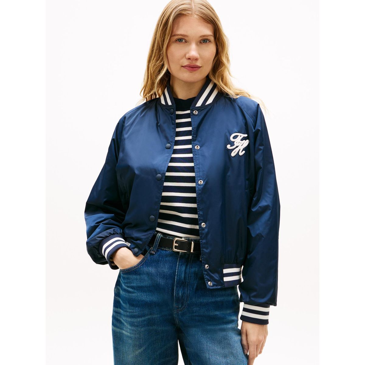 TOMMY HILFIGER - Chaqueta multicolor bomber que repele el agua con logo Tommy Hilfiger