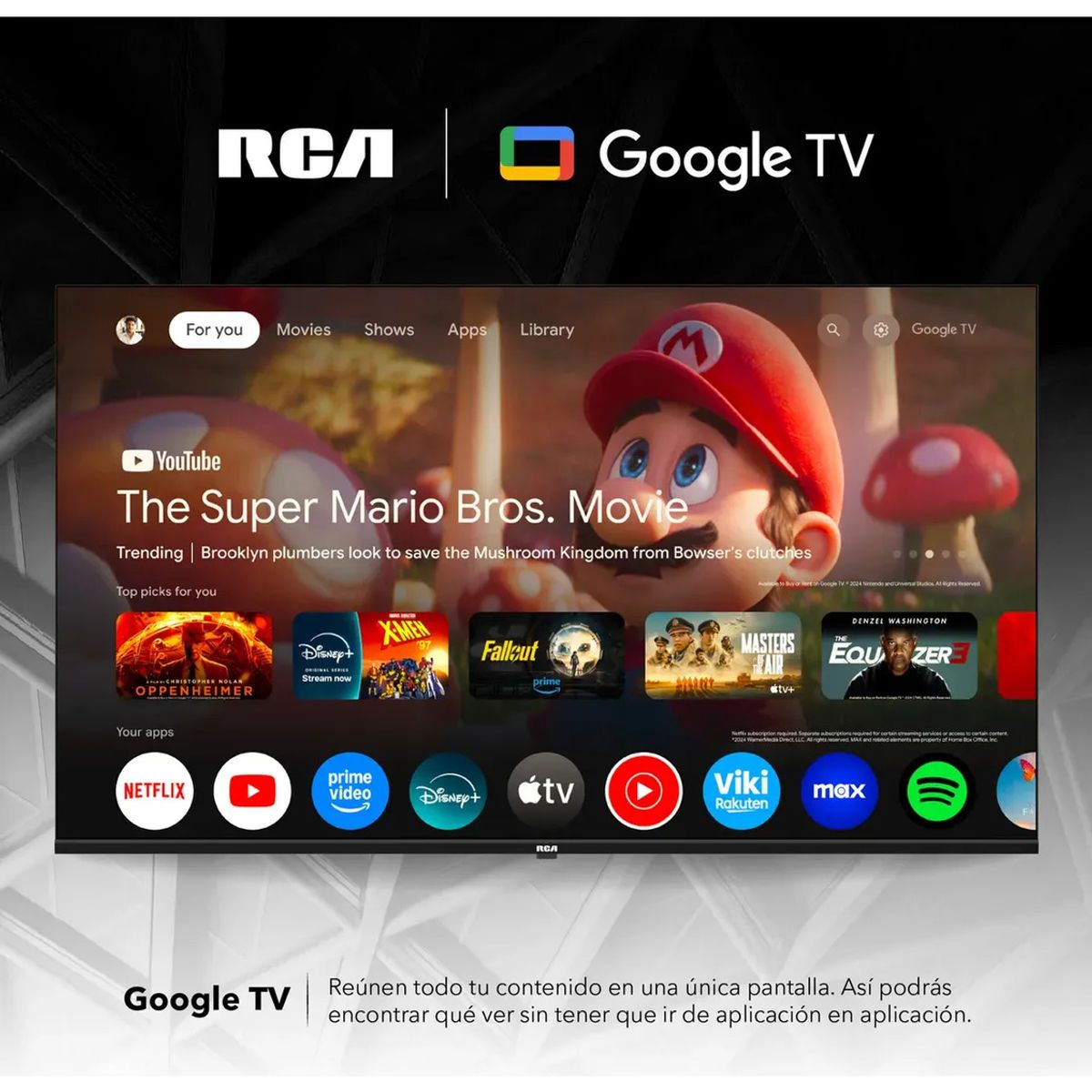RCA - Tv 55 Pulgadas Smart Tv Uhd 4k R55m-u4g Google Tv Rca