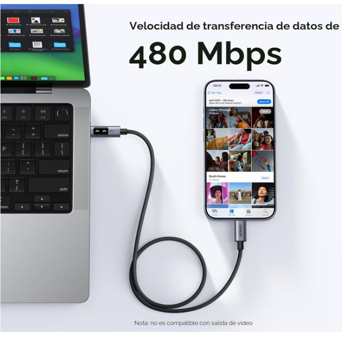 UGREEN - UGREEN Uno - Cable USB C a USB C de 100 W, cable de carga rápida tipo C