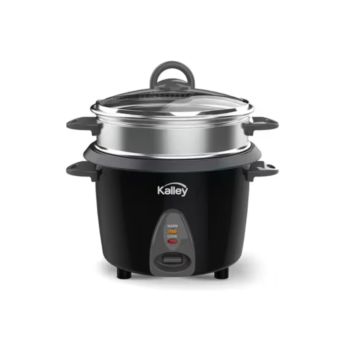 KALLEY - Olla Arrocera Kalley 7 Tazas Negra Vaporera 500W