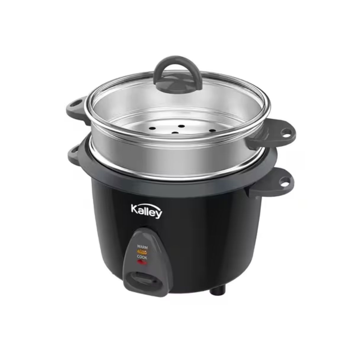 KALLEY - Olla Arrocera Kalley 7 Tazas Negra Vaporera 500W