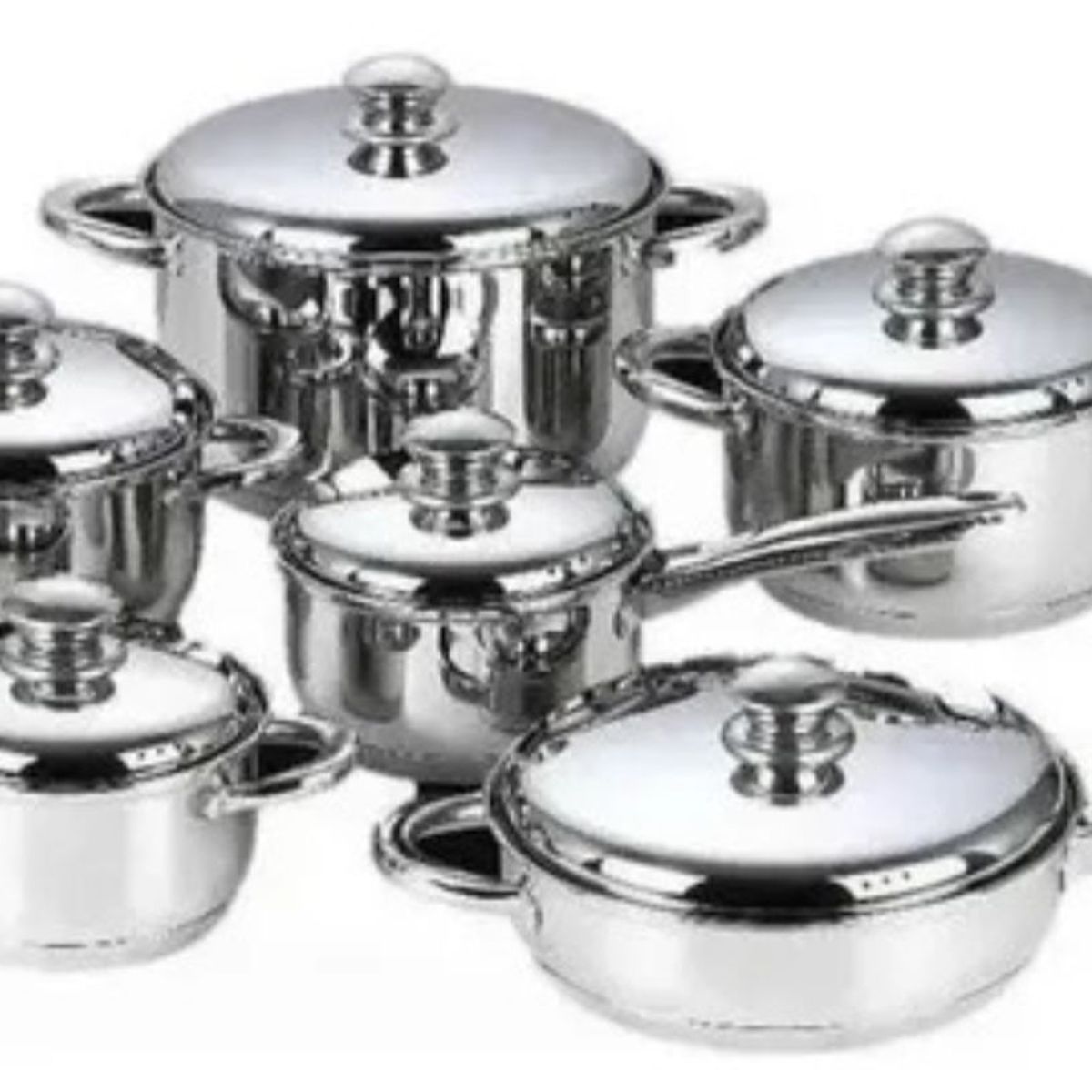 HOFFMANN - Juego de Ollas Acero Quirurgico Inoxidable Hoffman 12 piezas