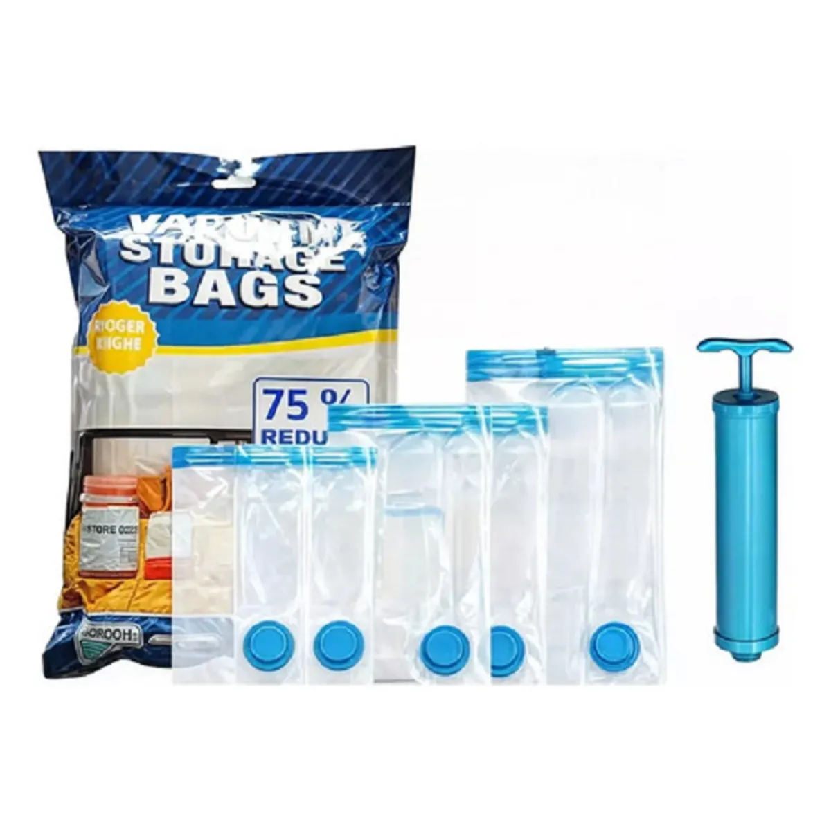 CHINA - Bolsas Al Vacio Para Ropa Hermeticas Ahorrador Espacio+bomba