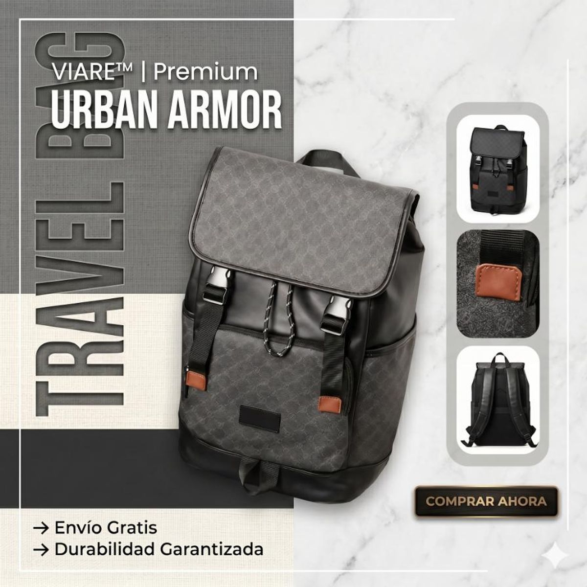 BOLSOS Y ACCESORIOS MB - Morral de Cuero con Compartimiento para Laptop - Elegante y Funcional