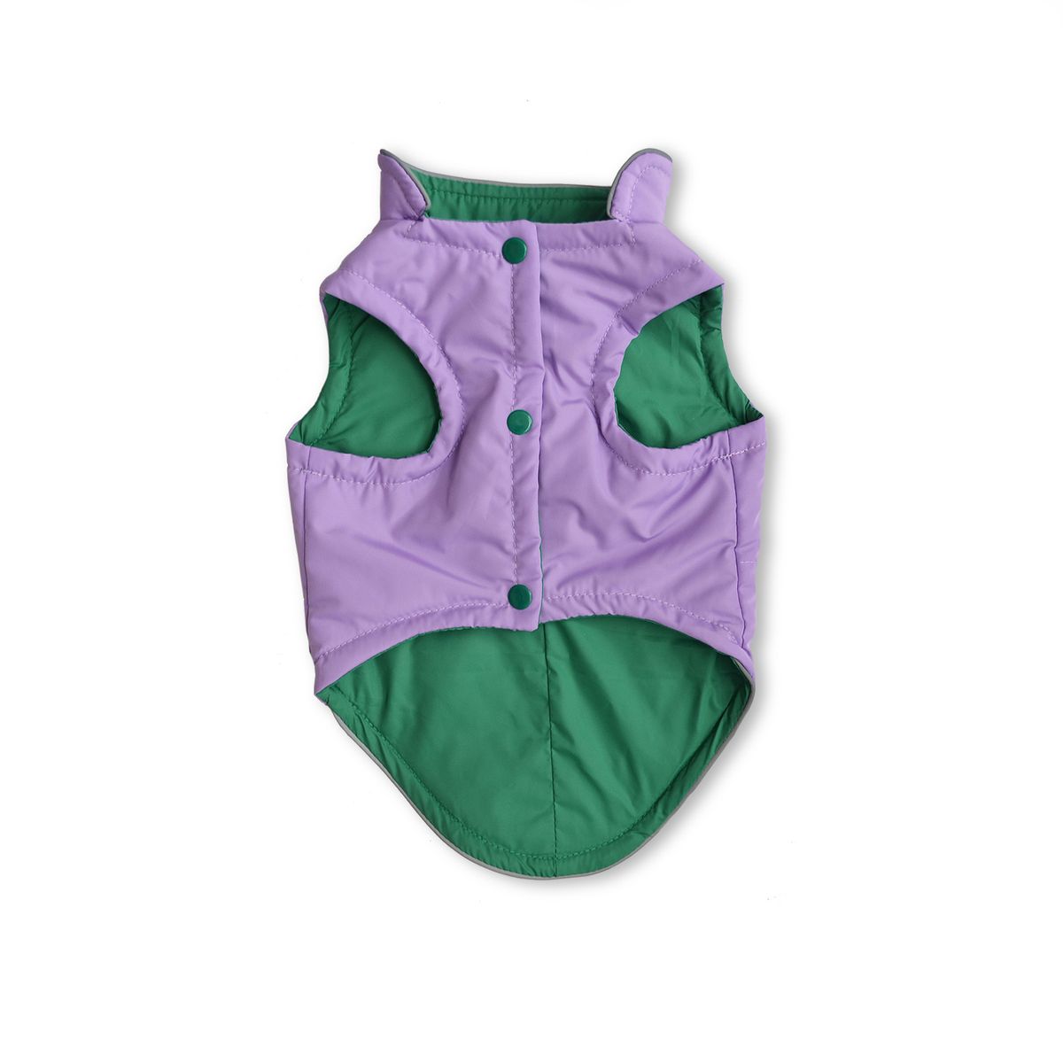 WAWAW - Chaleco 7XL lifesavers lila embone reflectivo forro verde pasto