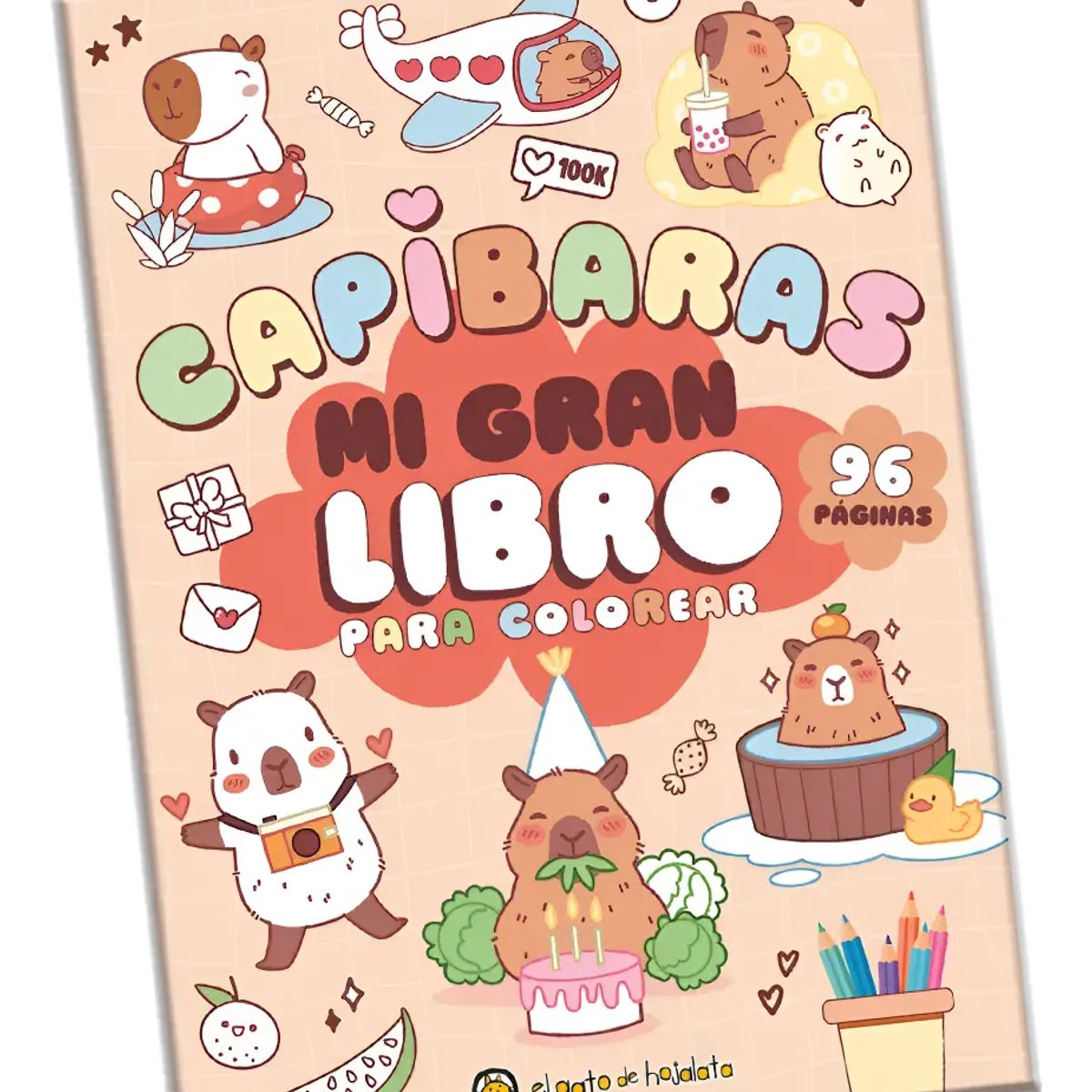 JUGANDO Y EDUCANDO - Libro Para Colorear Diseño Capibaras Para Niños Niñas